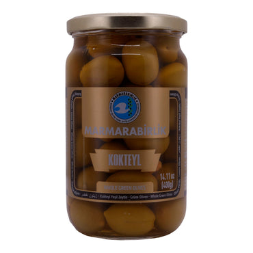 Oliven Marmarabirlik | Ganze Grüne | Kokteyl Oliven, pasteurisiert | 700g MARMARABIRLIK