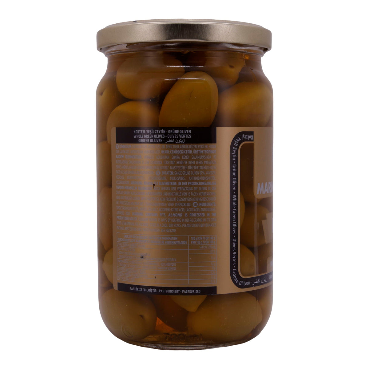Oliven Marmarabirlik | Ganze Grüne | Kokteyl Oliven, pasteurisiert | 700g MARMARABIRLIK