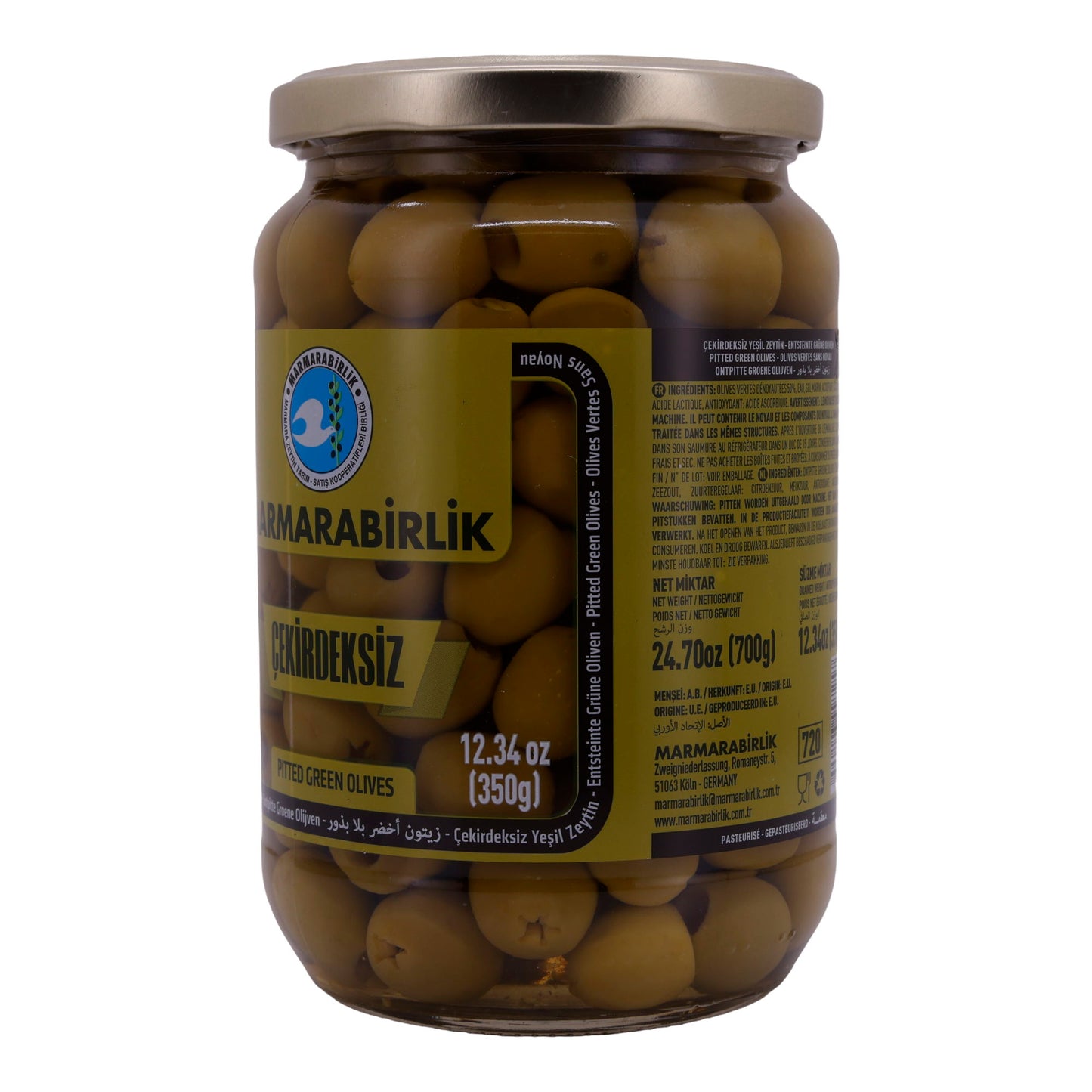 Oliven Marmarabirlik | Entsteinte Grüne | Pitted Green Olives | 700g