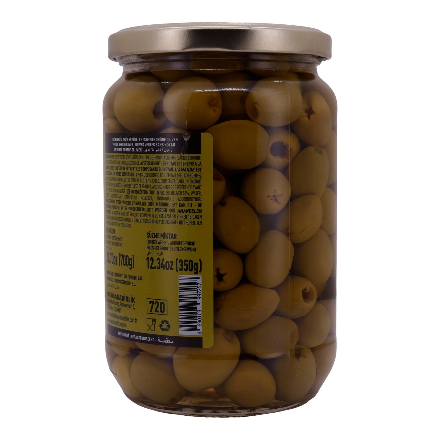 Oliven Marmarabirlik | Entsteinte Grüne | Pitted Green Olives | 700g