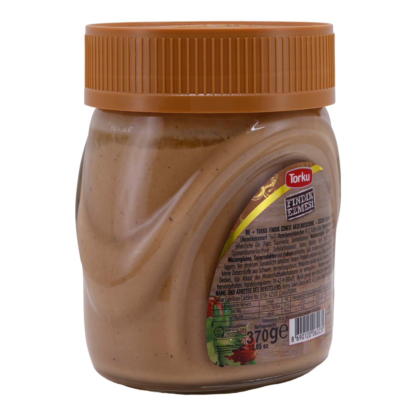 Haselnootcrème Torku | Crème | Met stukjes hazelnoot | 370 g
