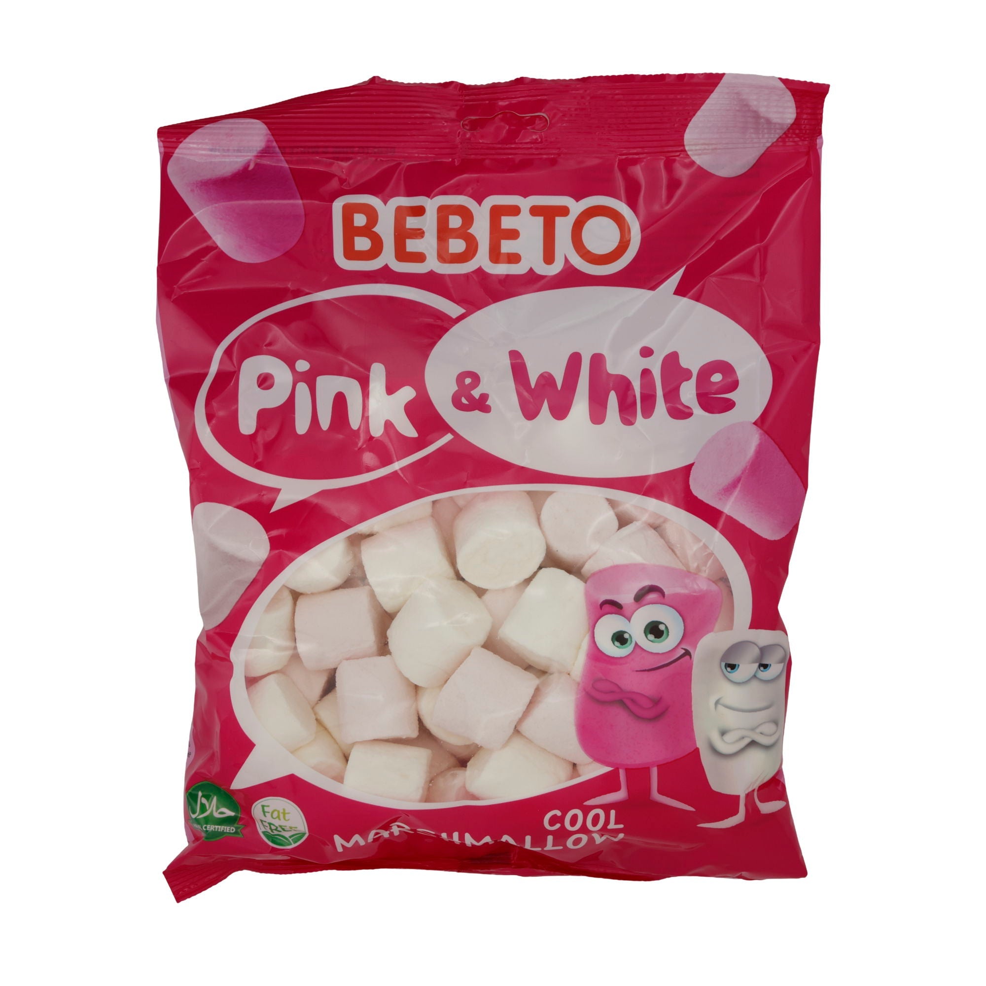 Marshmallows Bebeto Pink & White | Süßigkeit | mit Erdbeergeschmack | 250 g BEBETO