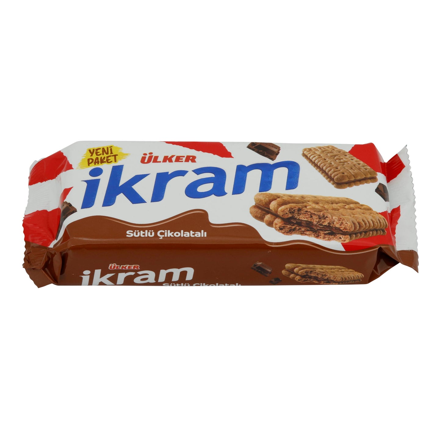 Kekse Ülker | İkram Chocoladekoekjes | Dubbele koekjes met melkchocolade | 84 g