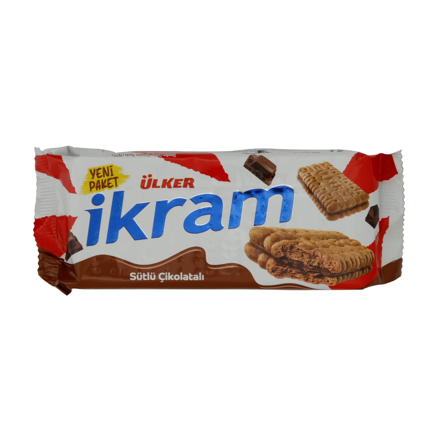 Kekse Ülker | İkram Chocoladekoekjes | Dubbele koekjes met melkchocolade | 84 g