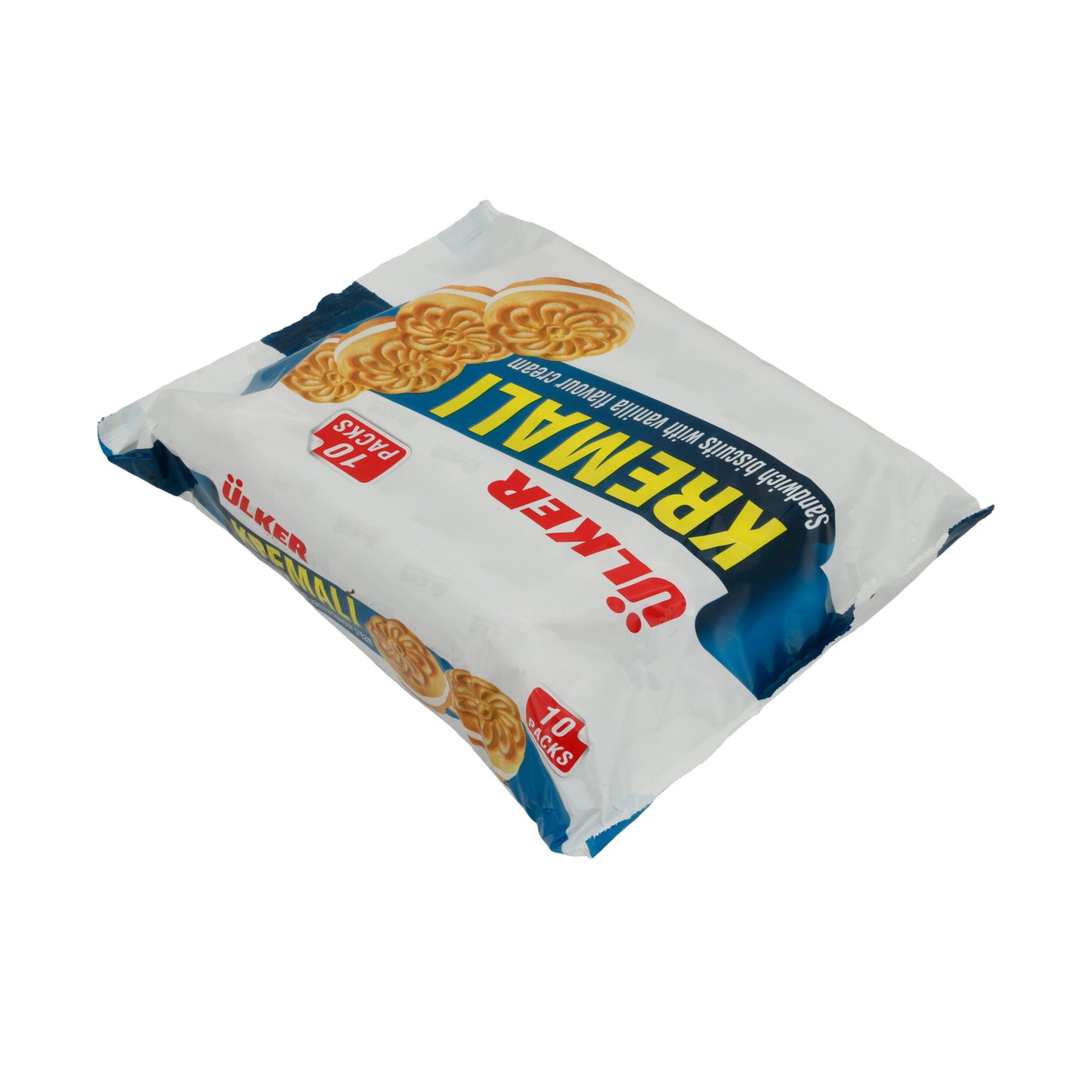 Vanille-Sandwichkekse Ülker | Kekse | Kremalı, Knusprig, cremige Füllung, 10er Pack | 500g