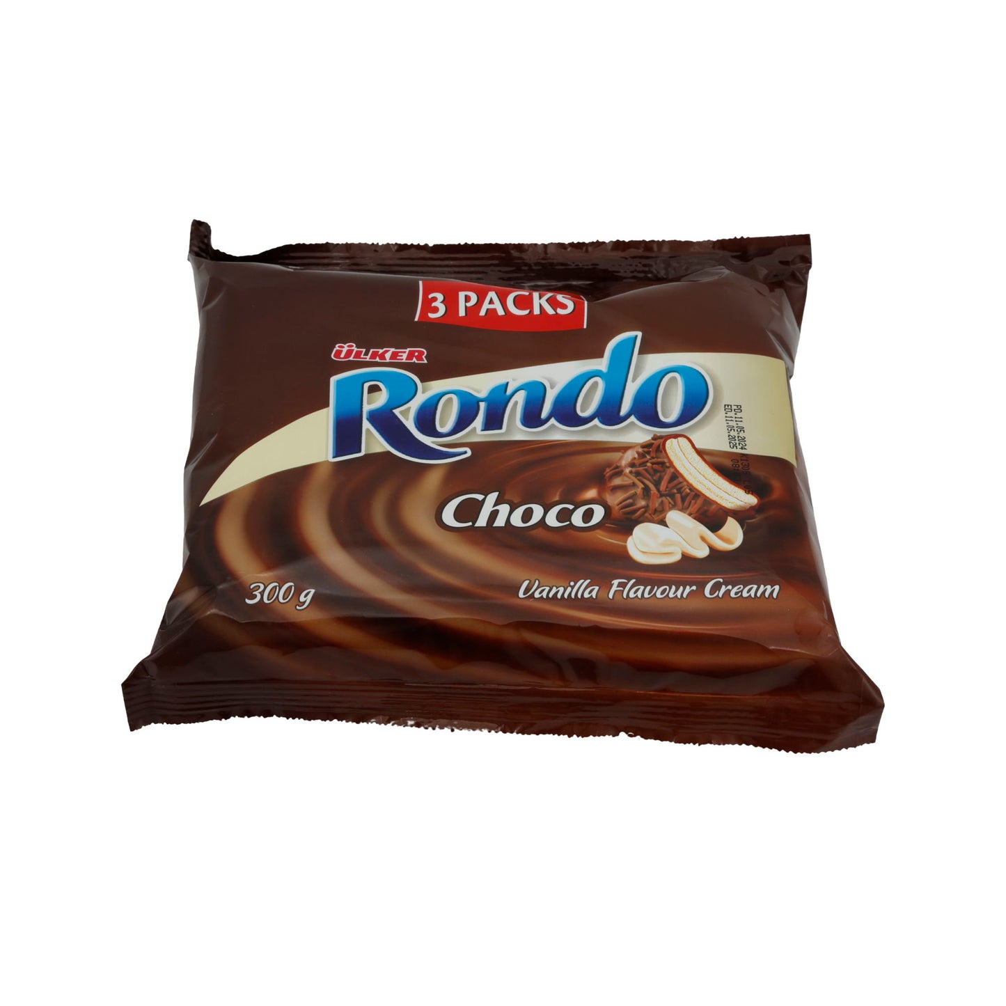 Biscotti al cacao Ülker | Rondo Choco | Con crema alla vaniglia | 300g