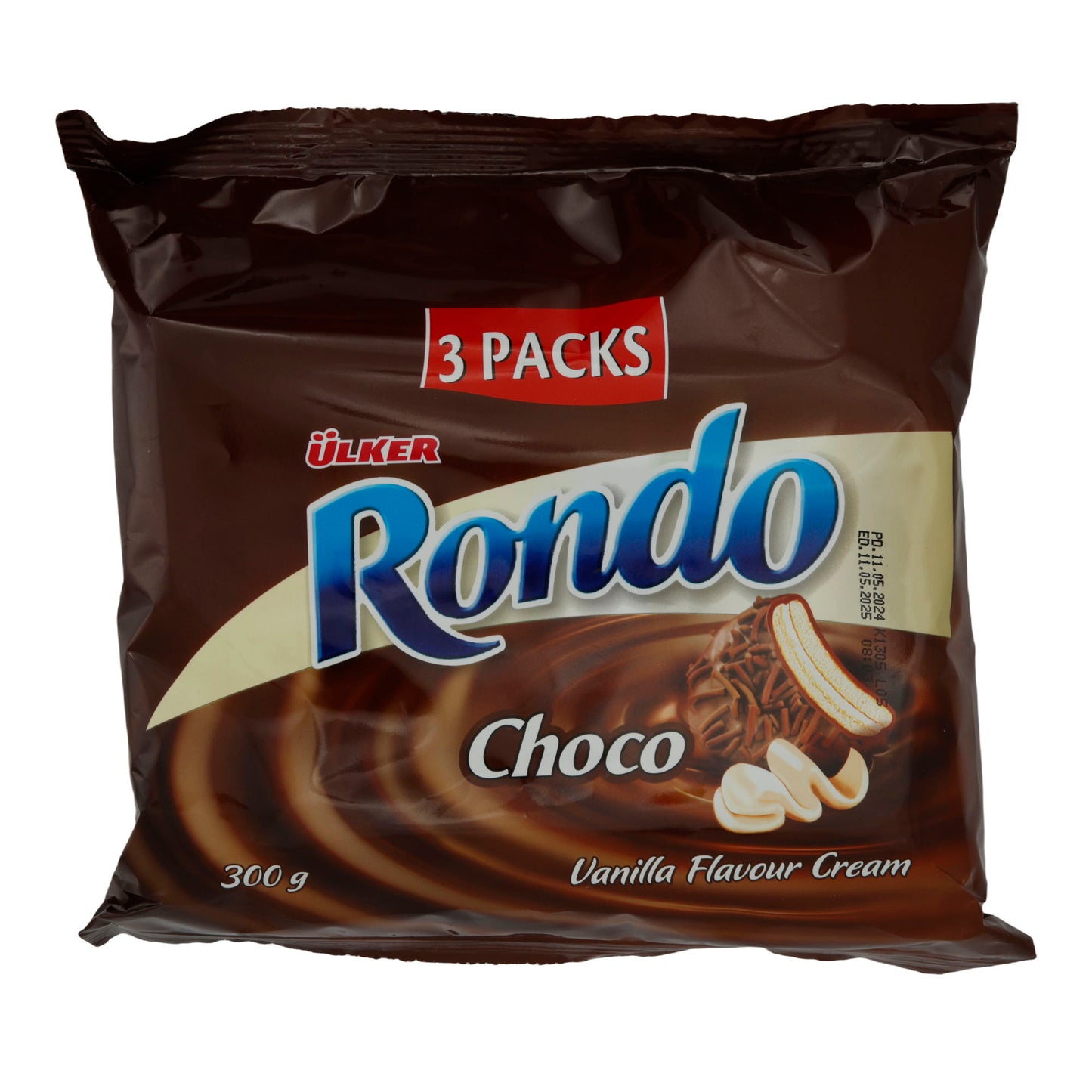 Biscotti al cacao Ülker | Rondo Choco | Con crema alla vaniglia | 300g