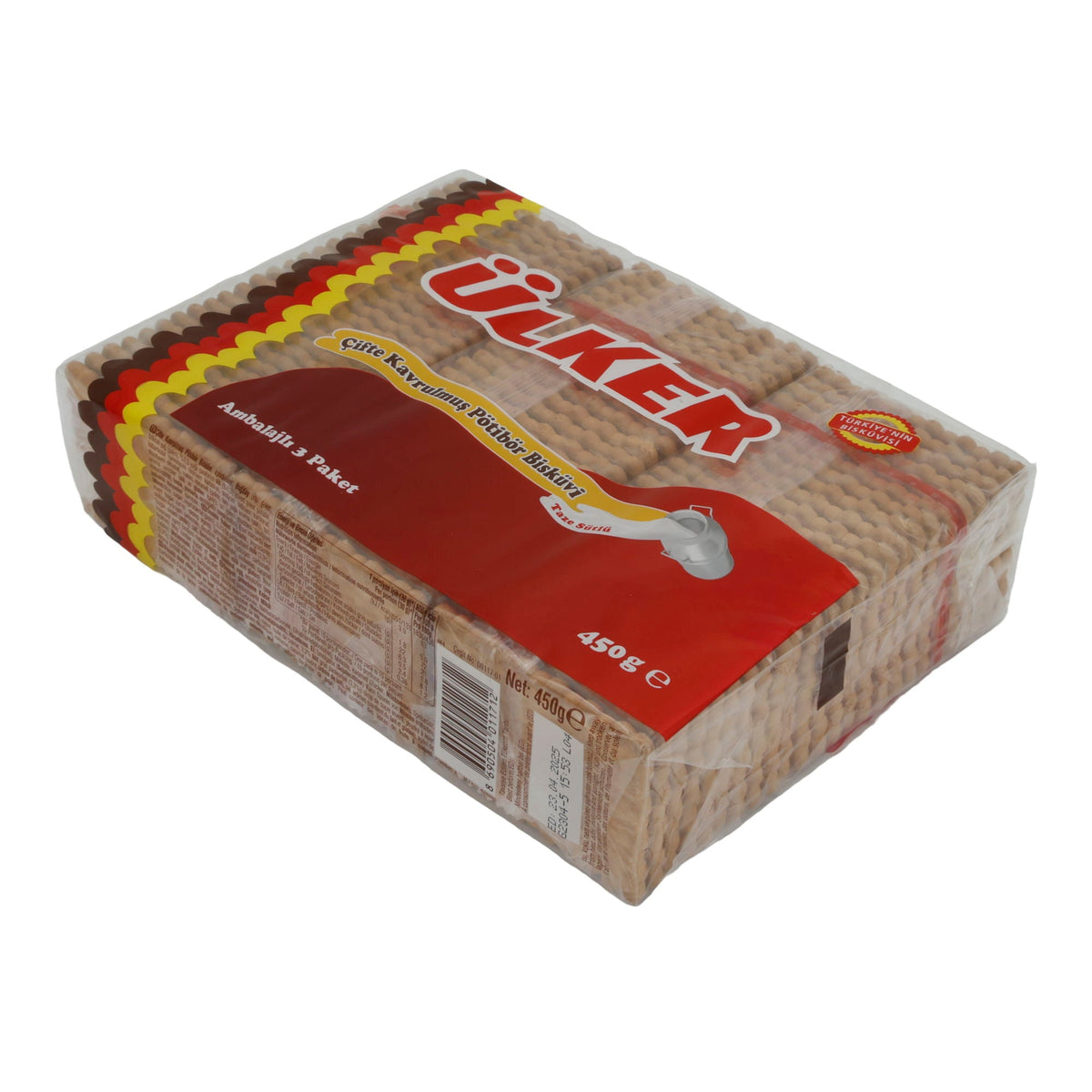 Kekse Ülker | Pötibör Bisküvi | Butterkekse mit Milch im 3er Pack | 450 g UELKER