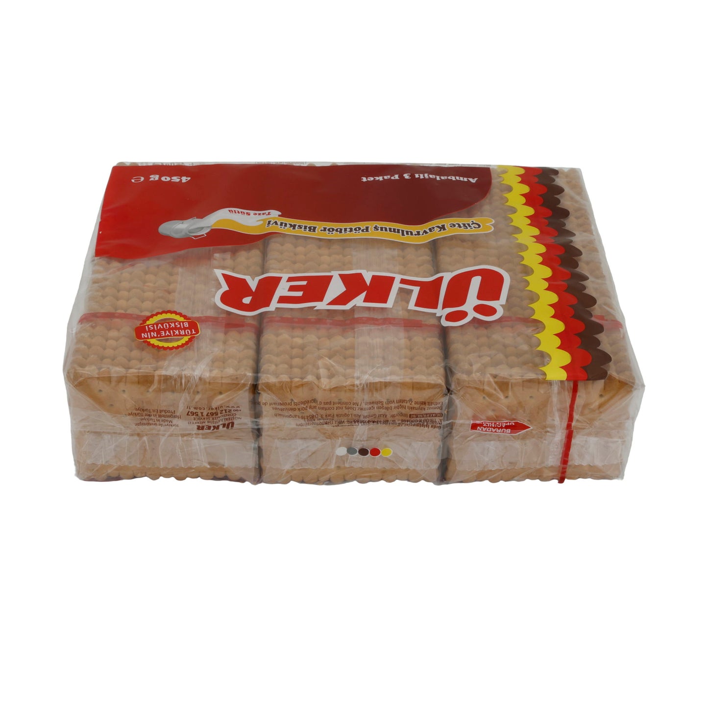 Kekse Ülker | Pötibör Bisküvi | Butterkekse mit Milch im 3er Pack | 450 g