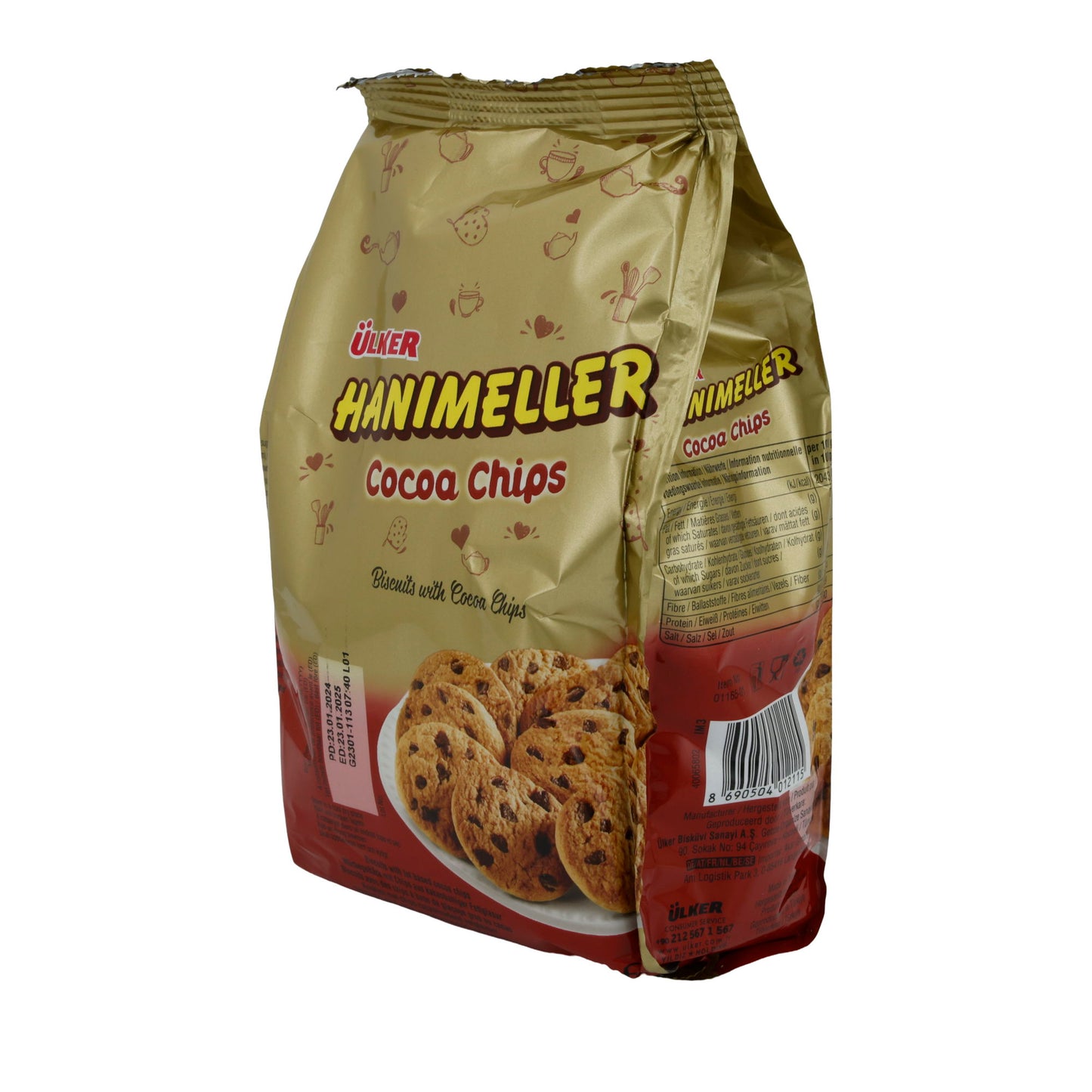 Kekse Ülker | Hanimeller Cacaostukjes | met chocoladestukjes | 180 g