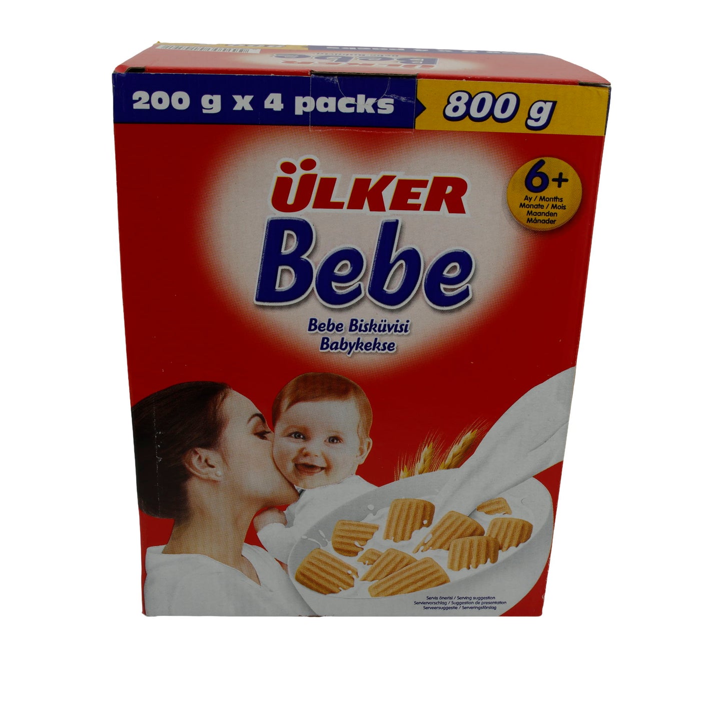 Babykoekjes Ülker | Bebe Koekjes | Zacht, voor baby's vanaf 6 maanden | 800 g (4 x 200 g)