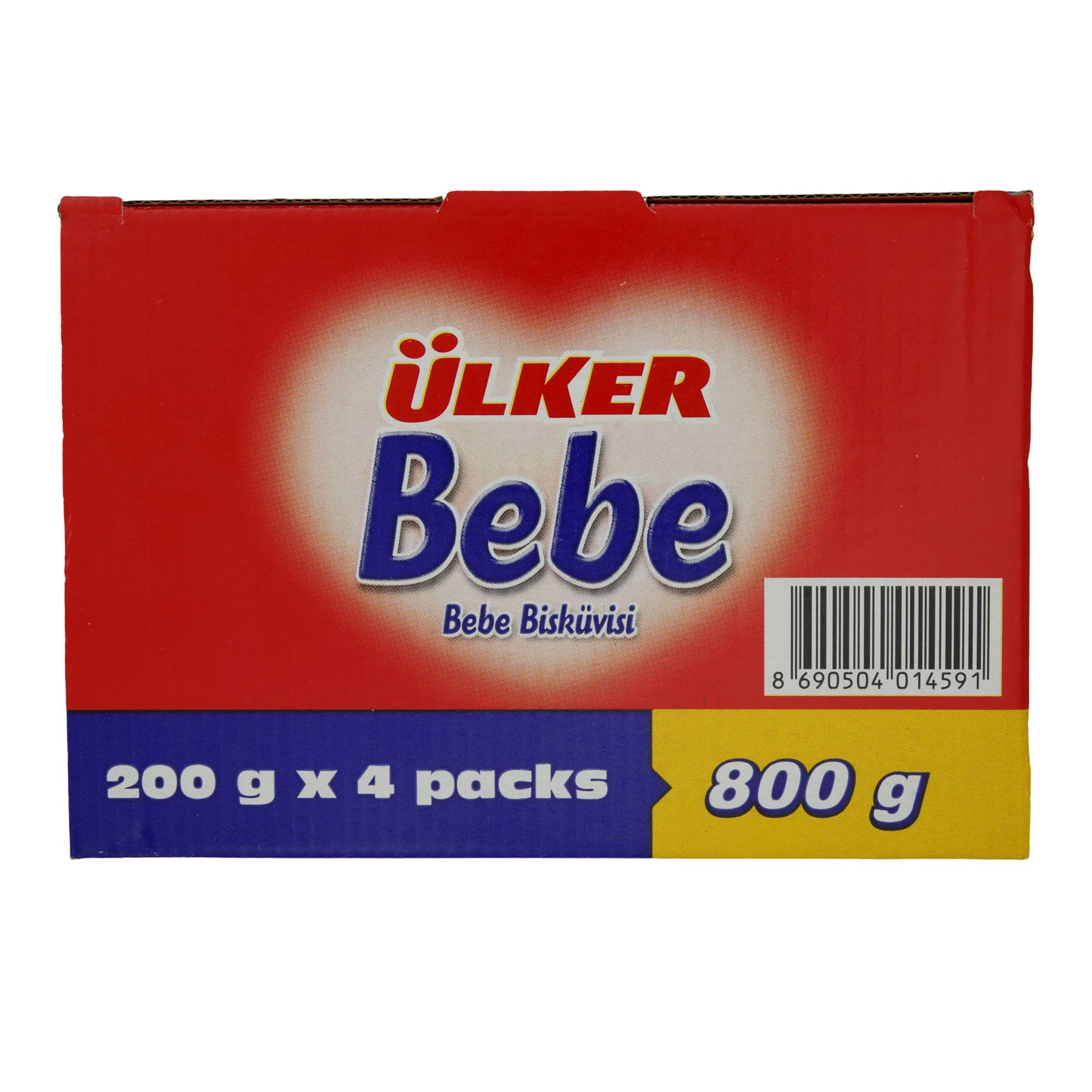 Babykoekjes Ülker | Bebe Koekjes | Zacht, voor baby's vanaf 6 maanden | 800 g (4 x 200 g)