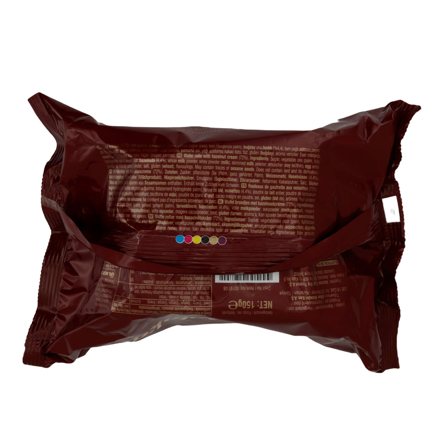 Waffelröllchen Ülker | Rulokat | Knusprig, Haselnusscreme | 150 g