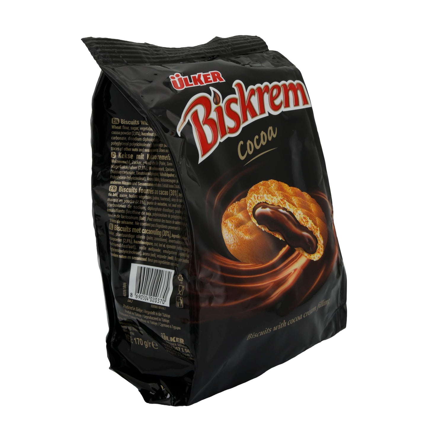 Kekse Ülker | Biskrem Cocoa | Mit Kakao-Cremefüllung | 170 g