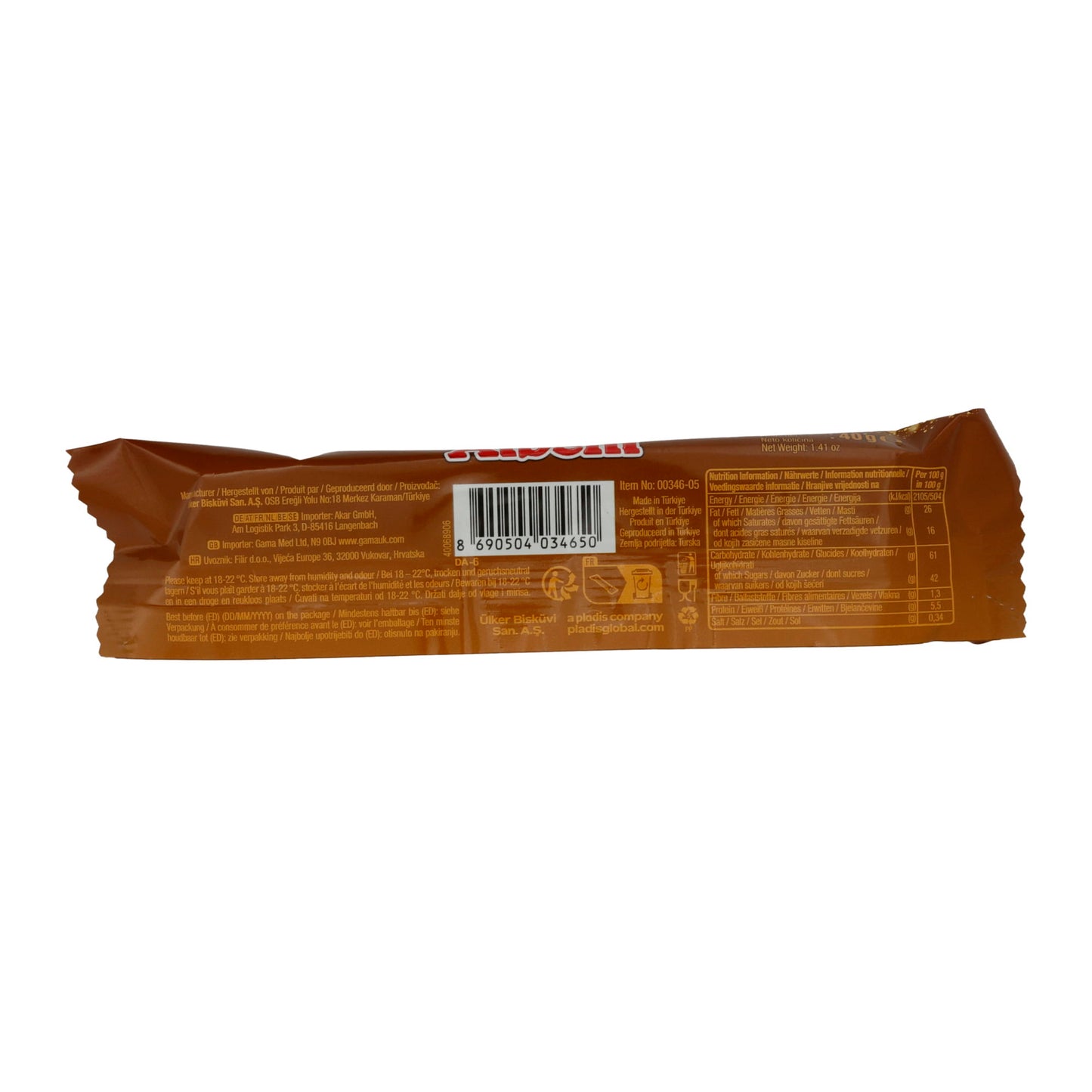 Schokoriegel Ülker | Albeni | Melkchocolade, Karamel & Koekje | 40 g