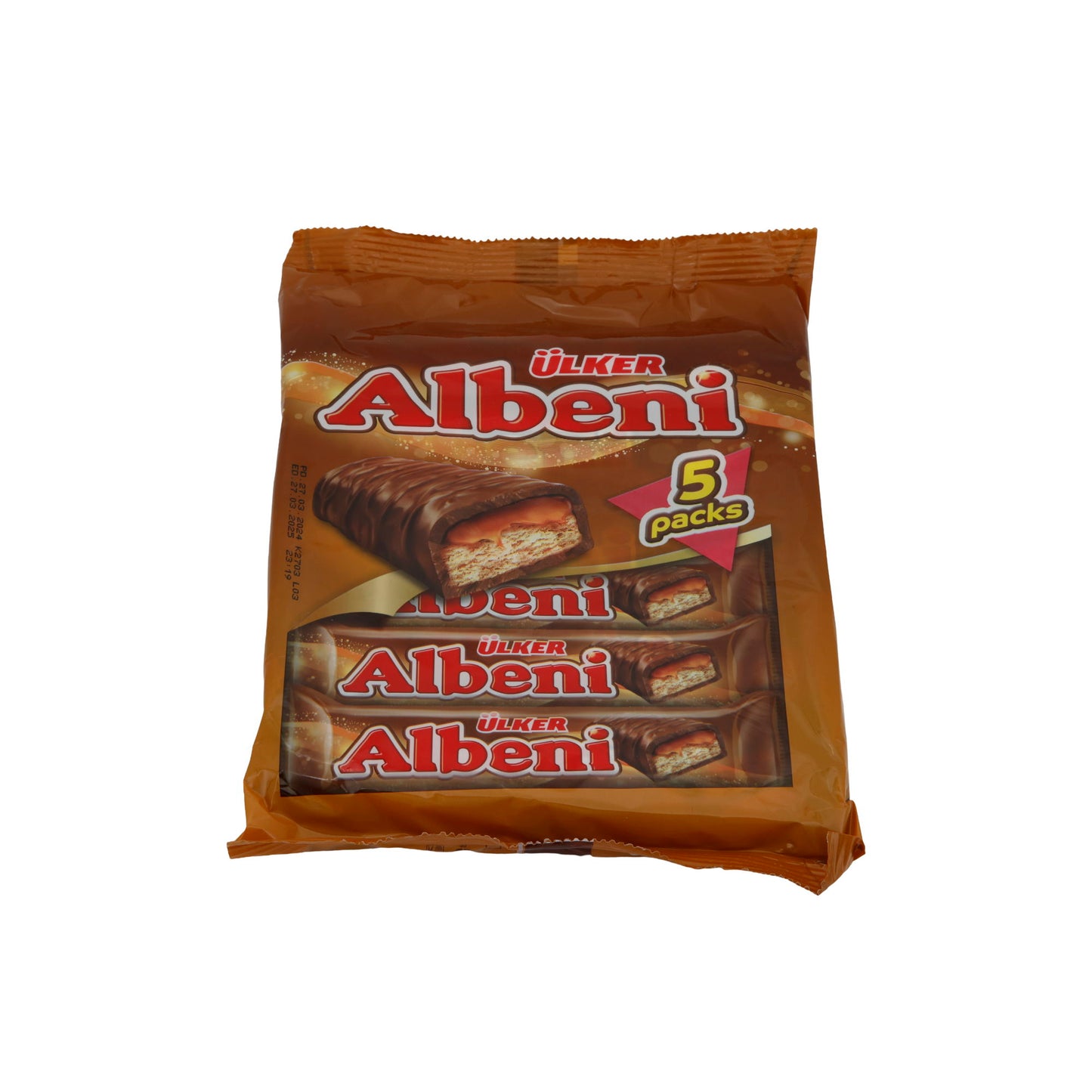 Schokoriegel Ülker | Snoepgoed | Albeni, melkchocolade, karamel & koek, 5x40 g