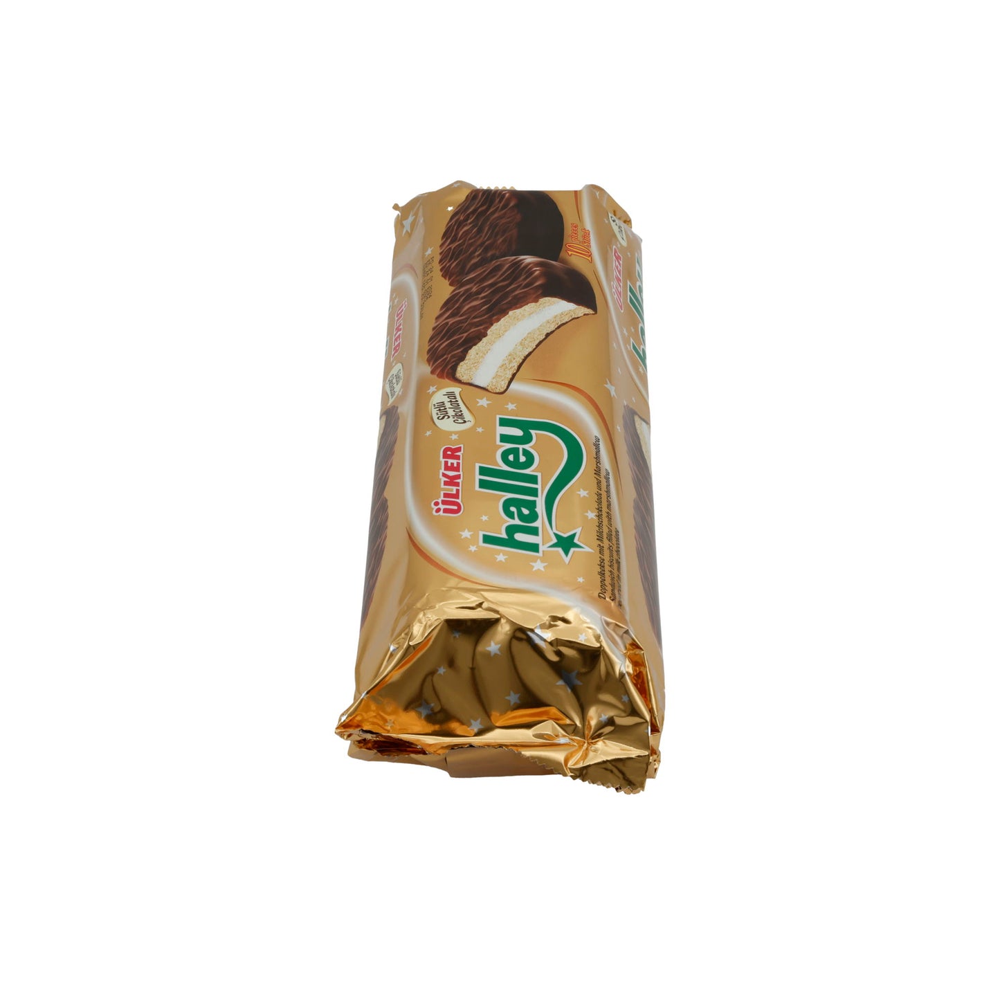 Biscotti sandwich marshmallow Ülker | Dolciumi | Halley, con cioccolato al latte, confezione da 10 | 500g