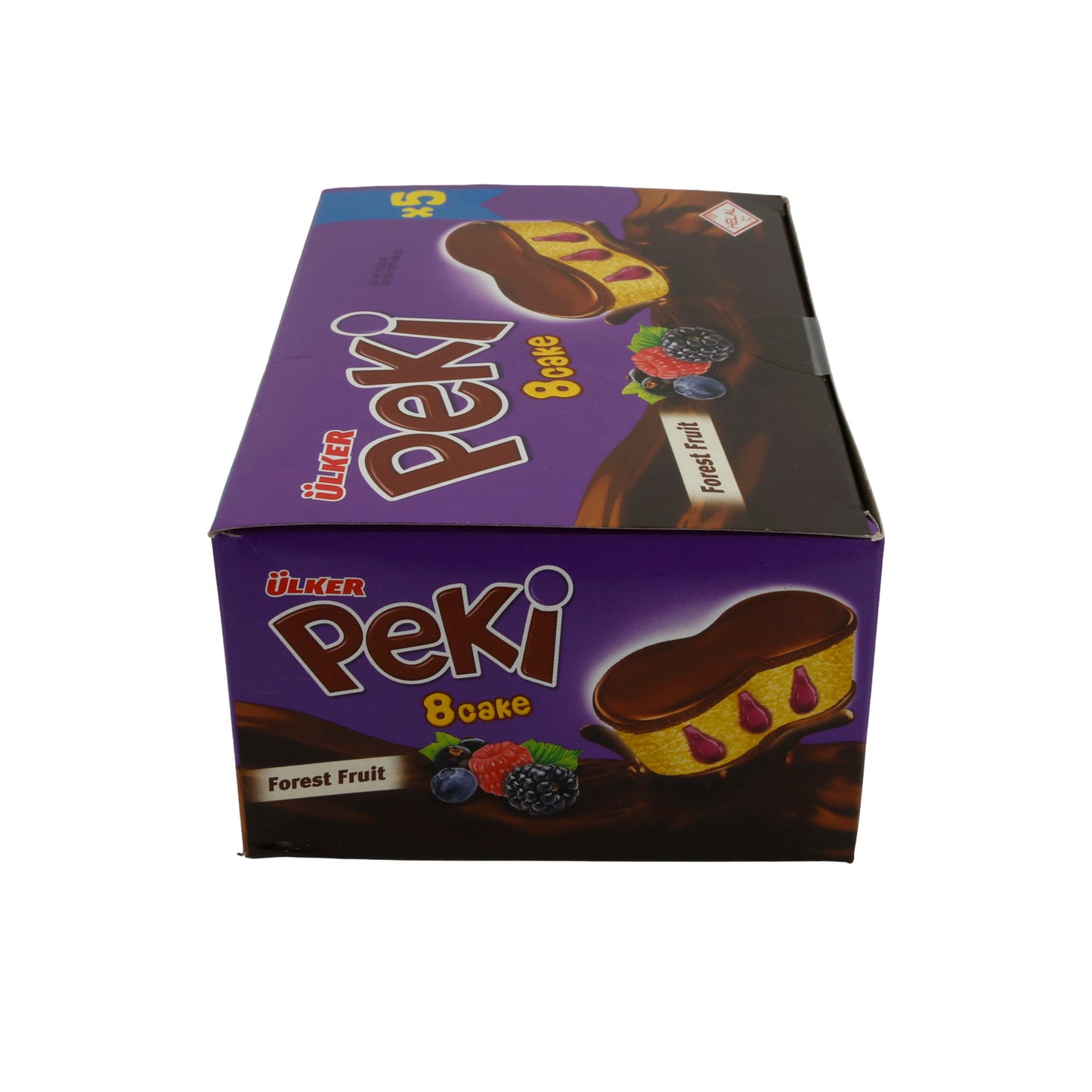 Rührkuchen Ülker Peki 8 Cake | Gebak | met bosvruchtenvulling & chocoladeglazuur | 5-pack 210g