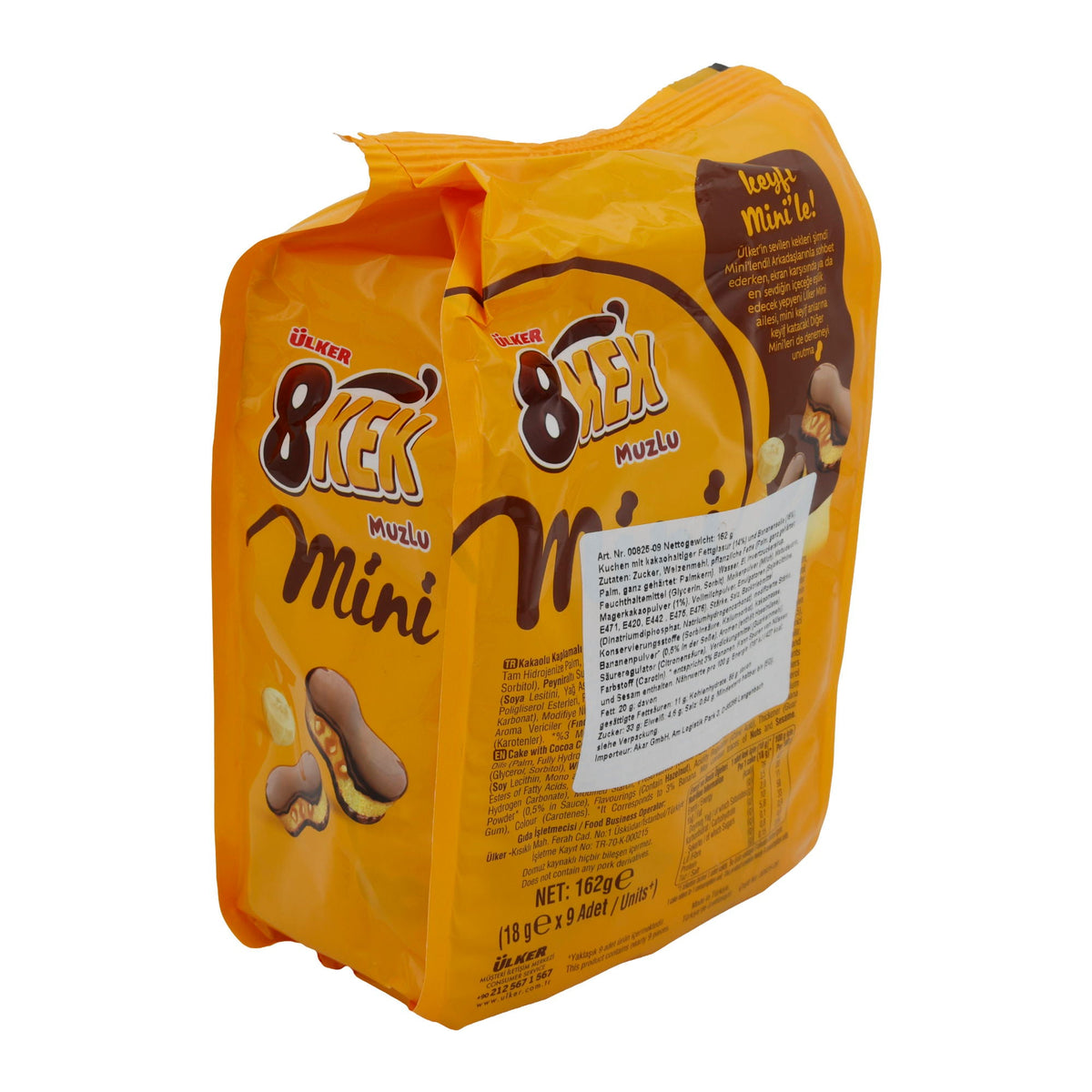 Mini Kuchen Ülker 8Kek | Gebäck | Mit Bananengeschmack | 162 g UELKER