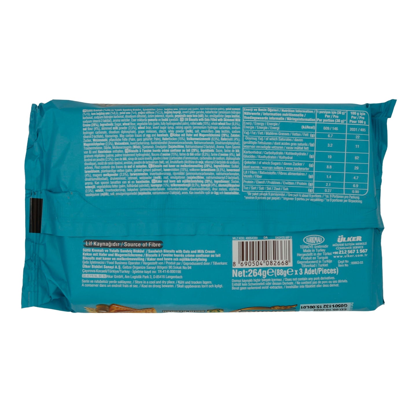 Haferkekse McVitie’s Saklıköy | Keks | Mit Milchcreme | 264g MCVITIES