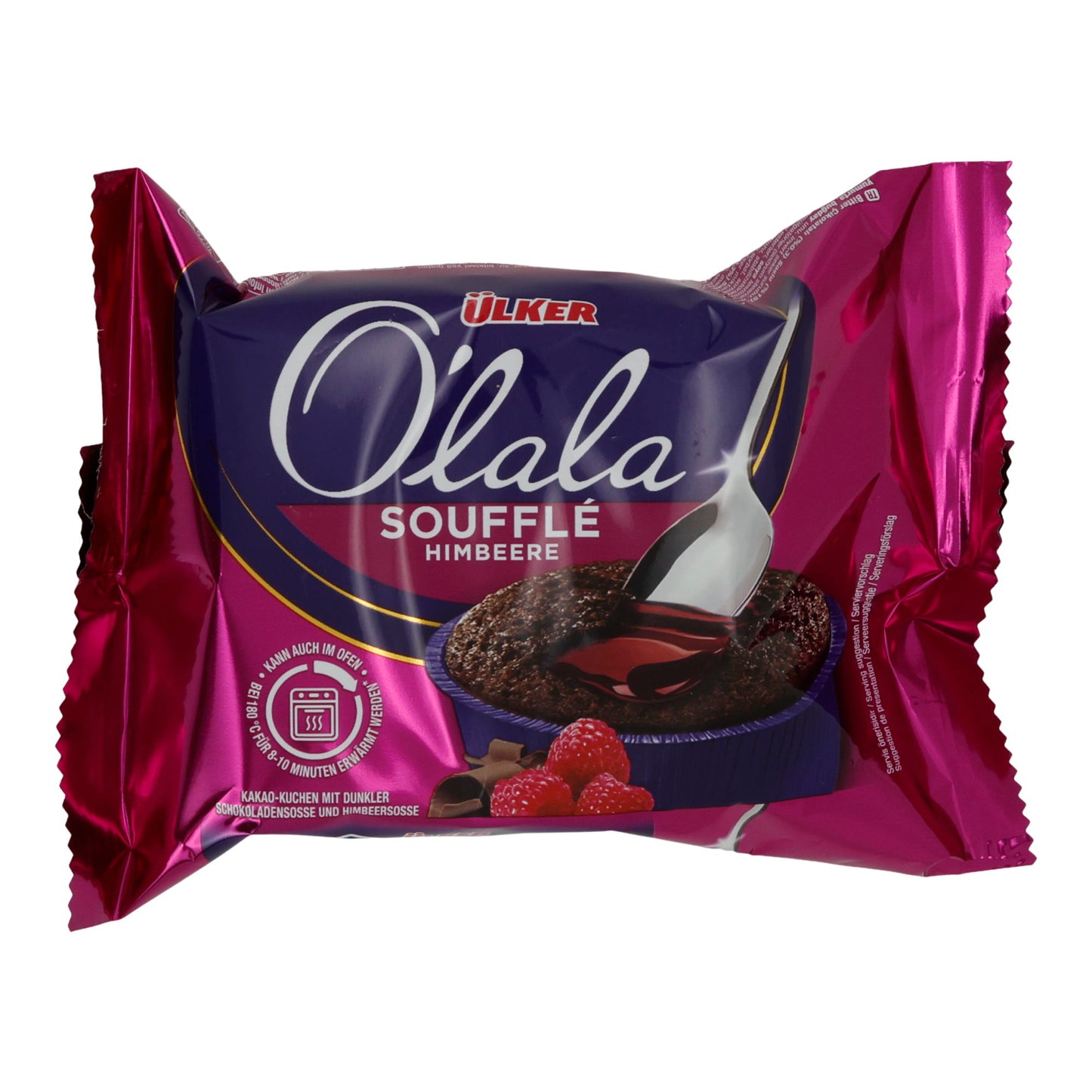 Schokotaart Ülker Olala | Frambozensoufflé | met frambozensaus | 70 g