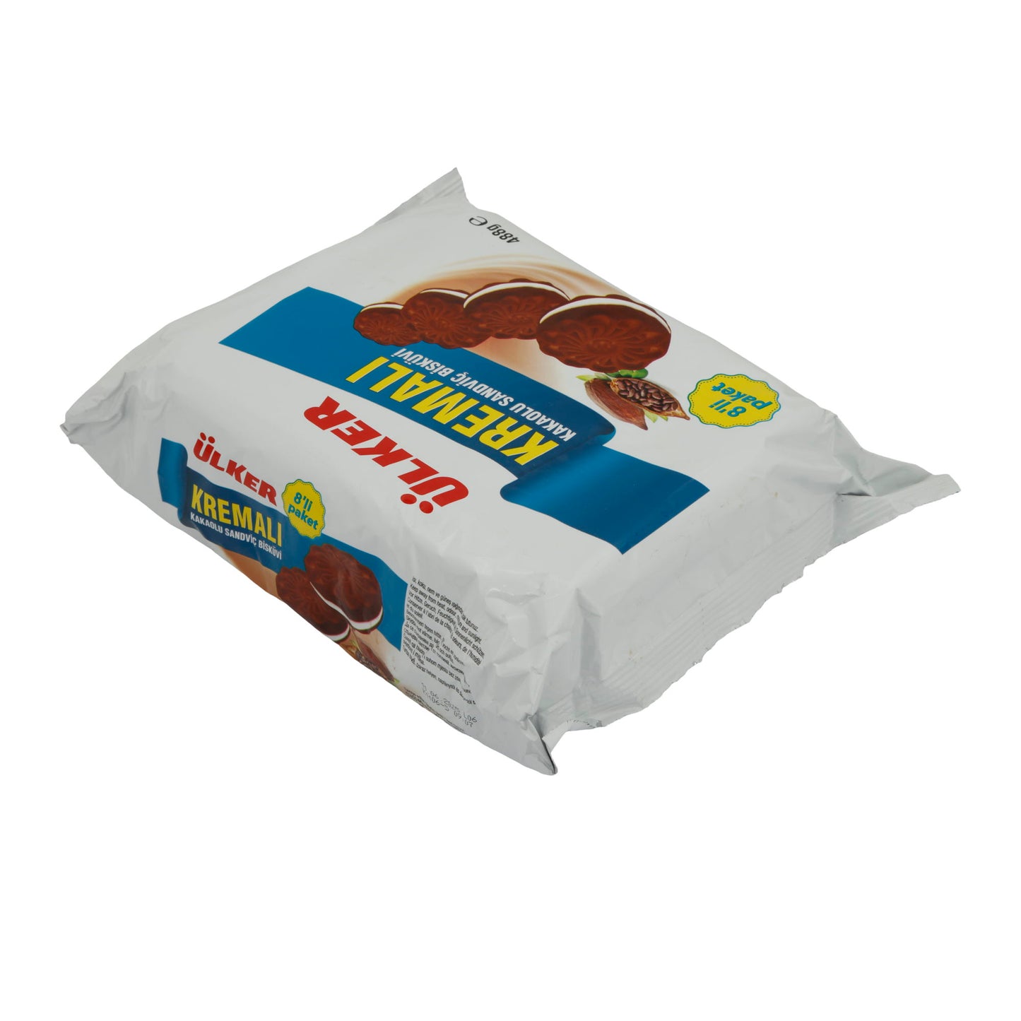 Biscotti Ülker | Biscotti al cacao con crema | Biscotti croccanti al cacao con crema alla vaniglia | Confezione da 8 – 488 g