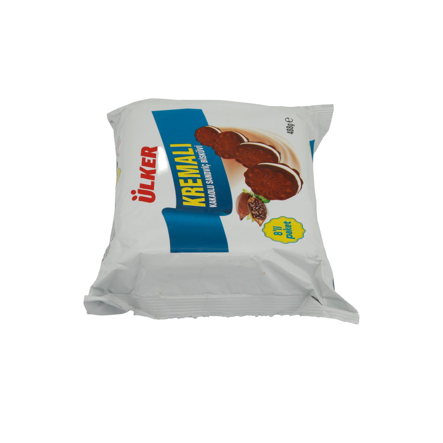 Biscotti Ülker | Biscotti al cacao con crema | Biscotti croccanti al cacao con crema alla vaniglia | Confezione da 8 – 488 g