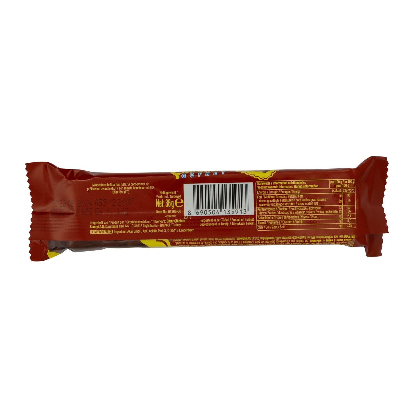 Waffeln Ülker | Çikolatalı Gofret | Mit Schokolade | 36g