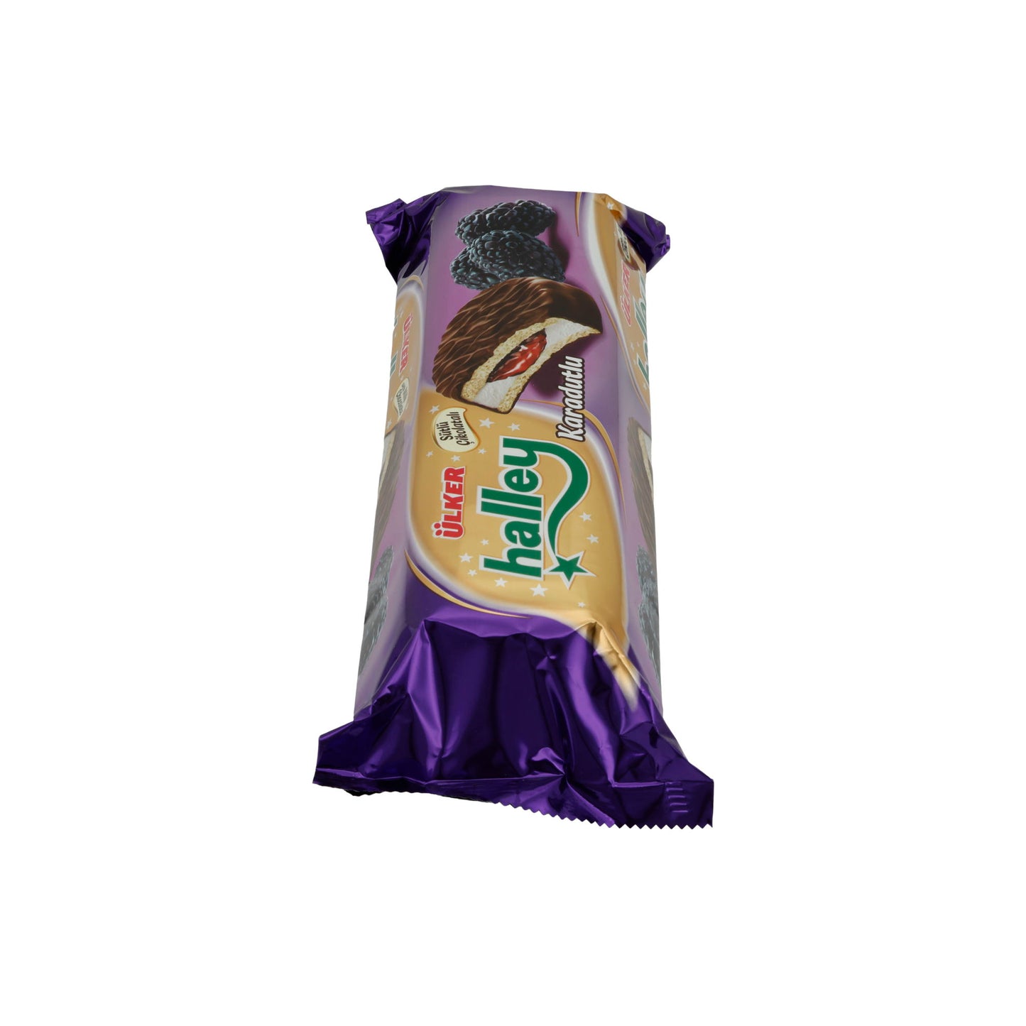 Biscotti doppi Ülker | Halley al gelso nero | Con ripieno di mora e cioccolato al latte | 235 g