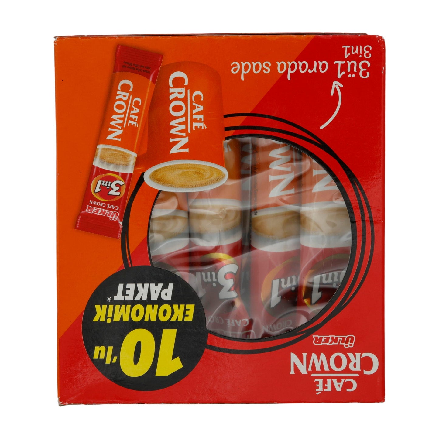 Instantkaffee Ülker | Café Crown 3 in 1 | Mit Milchpulver & Zucker, 10er Pack | 180 g UELKER