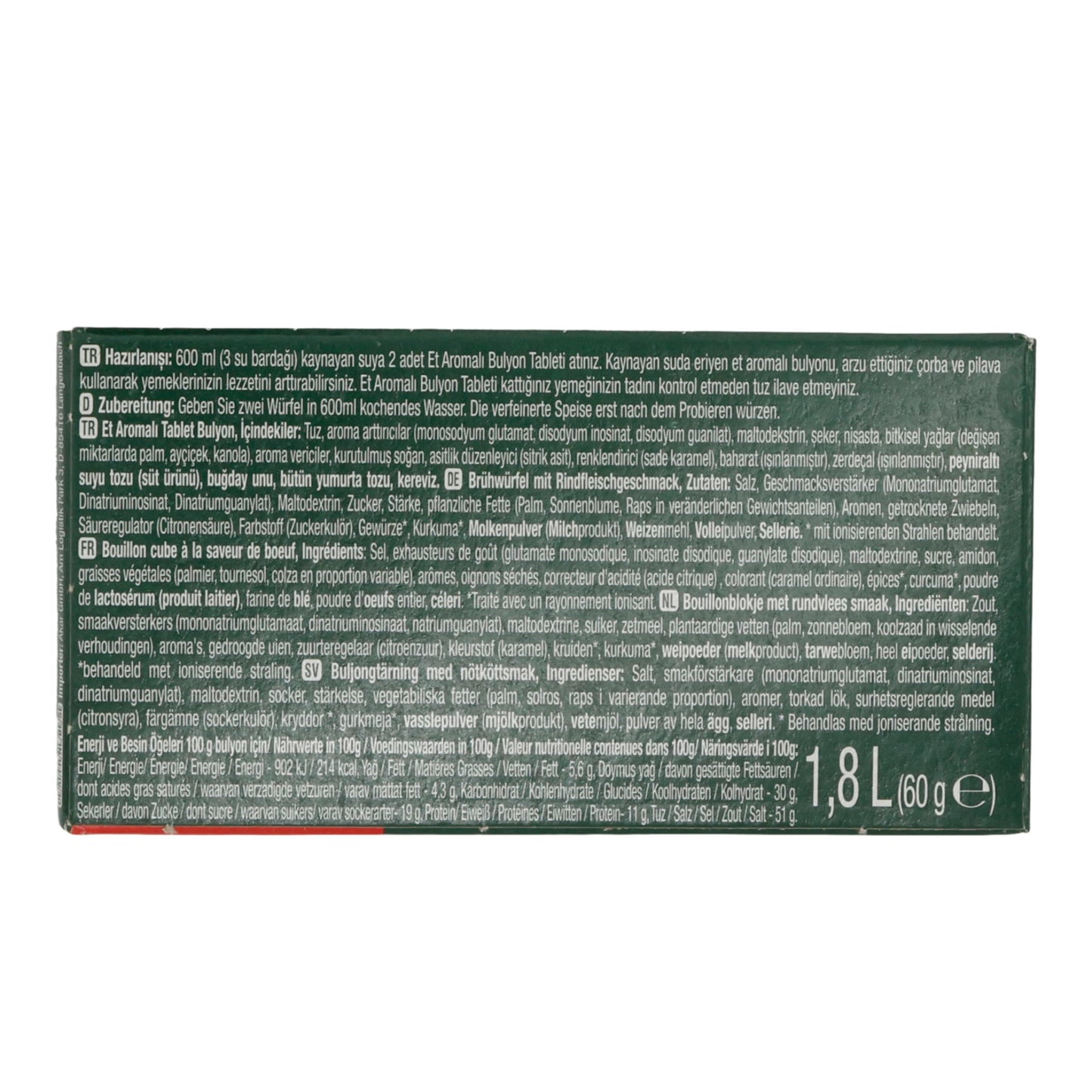 Bouillonblokjes Bizim Mutfak | Rundvleessmaak Bouillon | Rundvleesaroma | 60 g