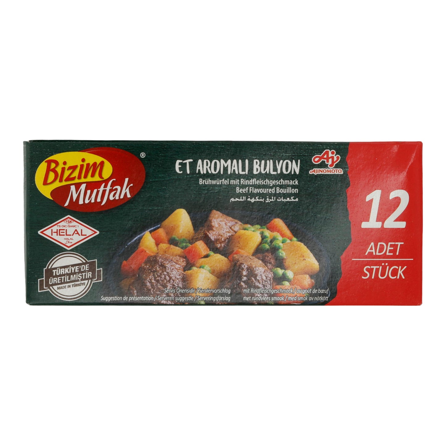 Bouillonblokjes Bizim Mutfak | Rundvleesbouillon | Rundvleesaroma | 120 g
