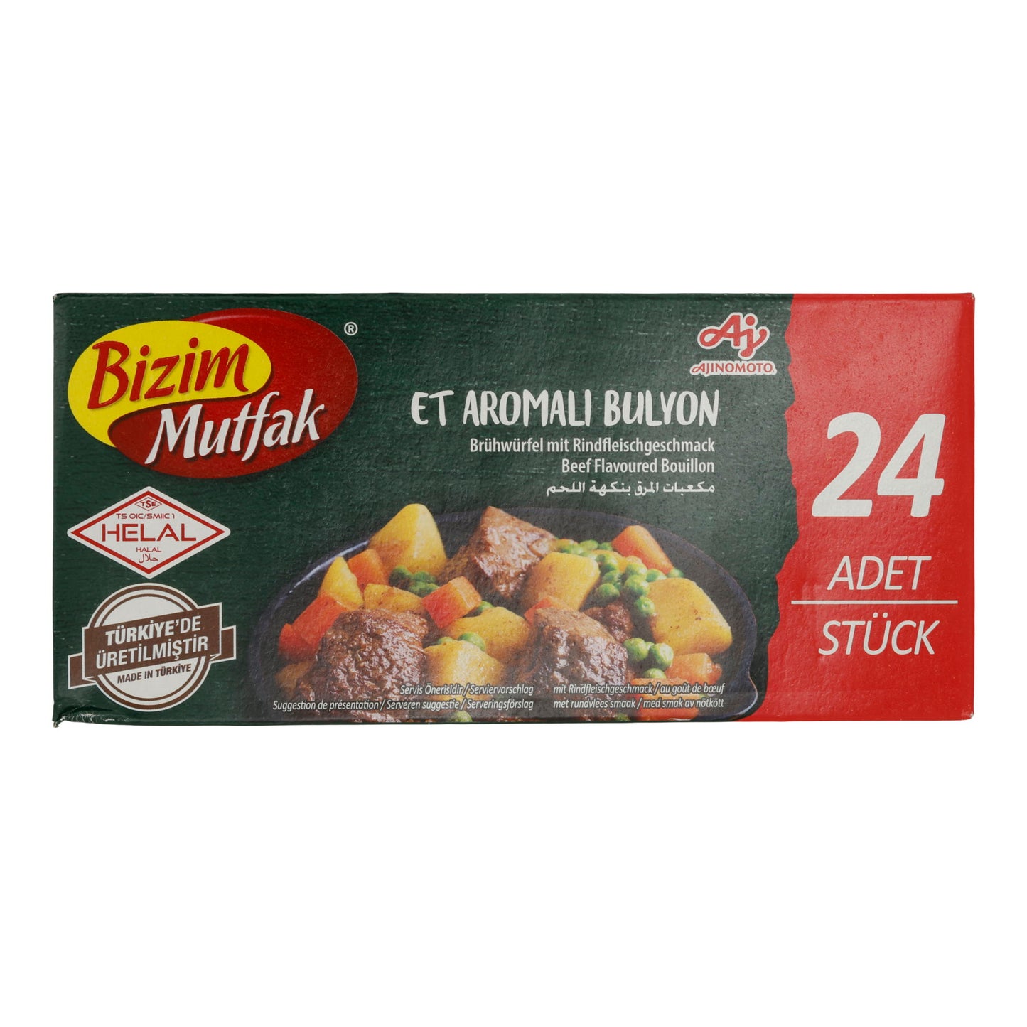 Bouillonblokjes Bizim Mutfak | Rundvleesbouillon | Pittig, met rundvleesaroma | 240 g