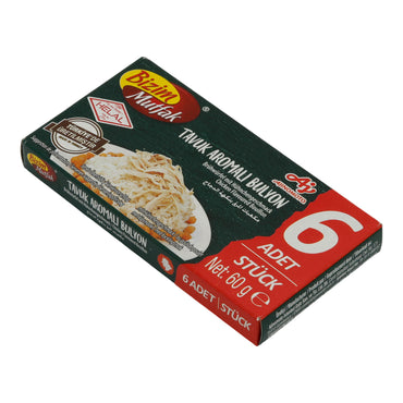 Kippenbouillon Bizim Mutfak | Bouillon | 6 blokjes, kruidige bouillon met kipsmaak | 60 g