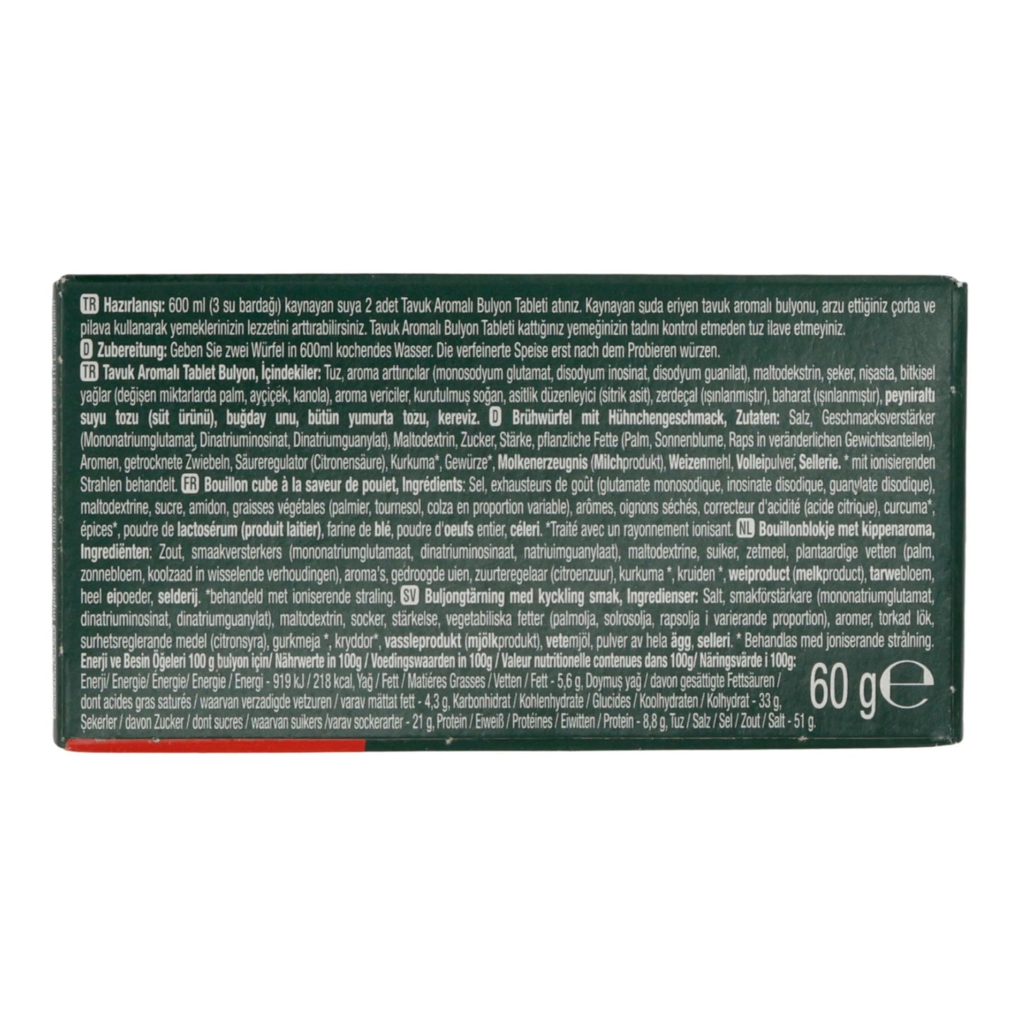 Hühnerbouillon Bizim Mutfak | Brühe | 6 Würfel, würzige Brühe mit Hähnchengeschmack | 60 g
