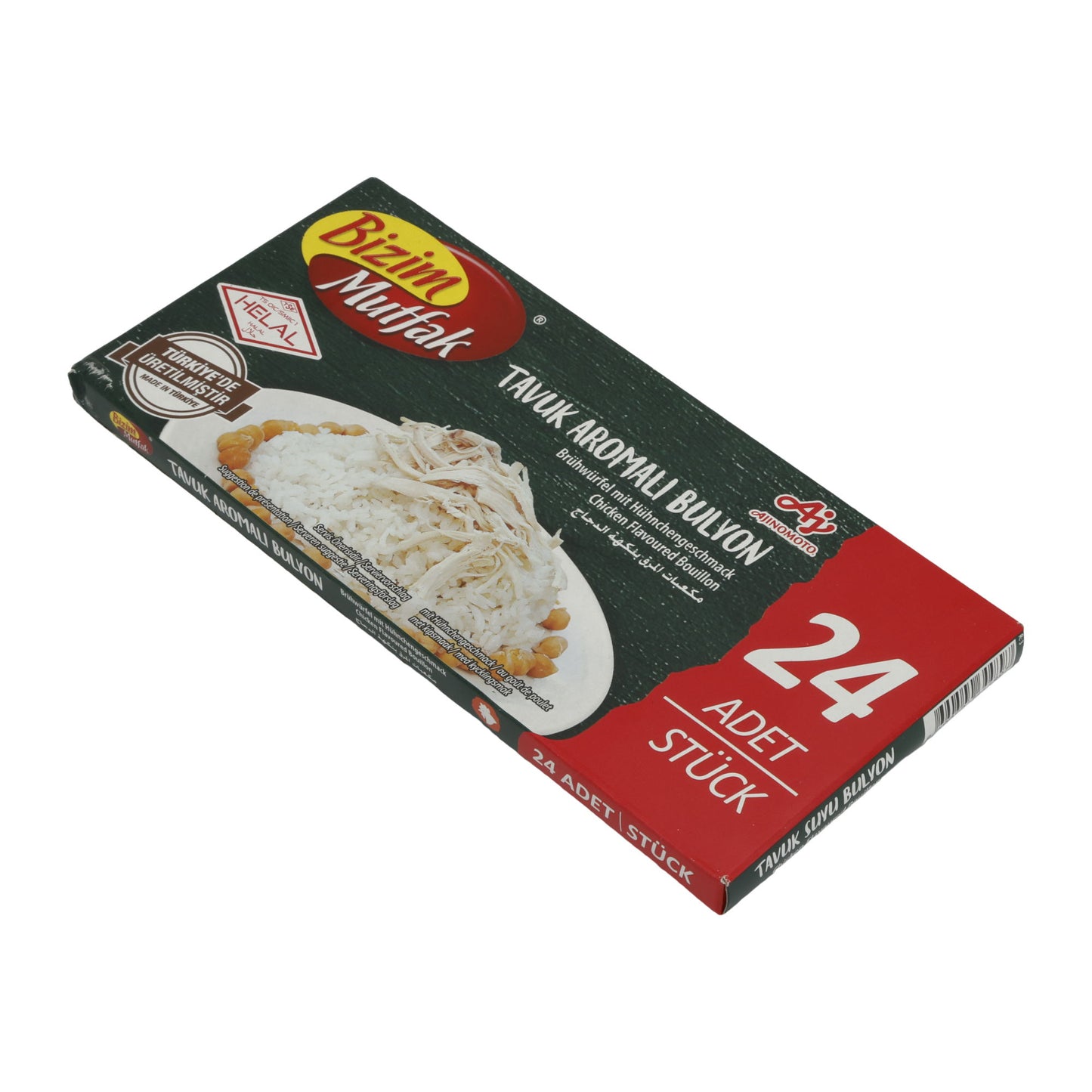 Cubetti da brodo Bizim Mutfak | Brodo al sapore di pollo | Con gusto di pollo, 24 pezzi | 240 g