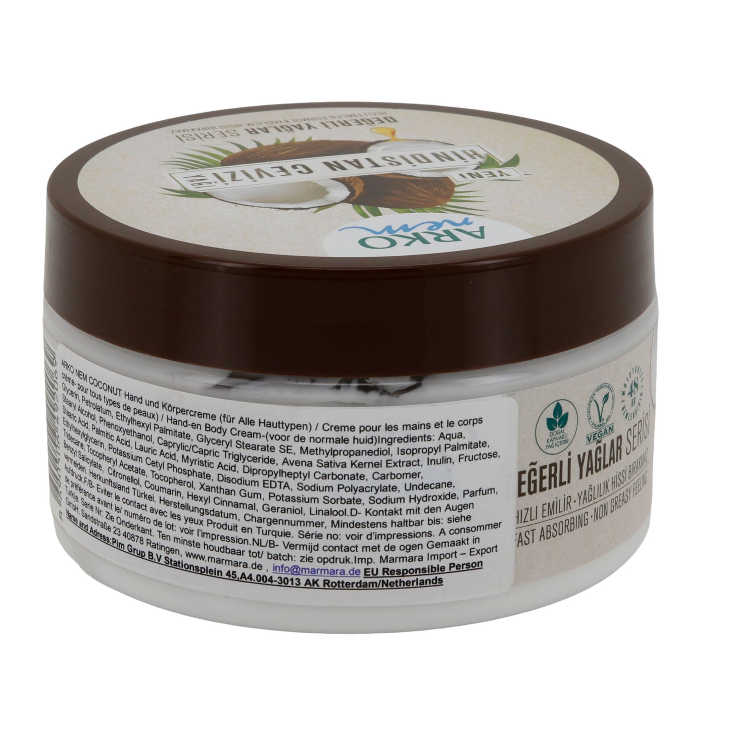 Crème pour les mains et le corps Arko Nem | Huile de coco | 250 ml