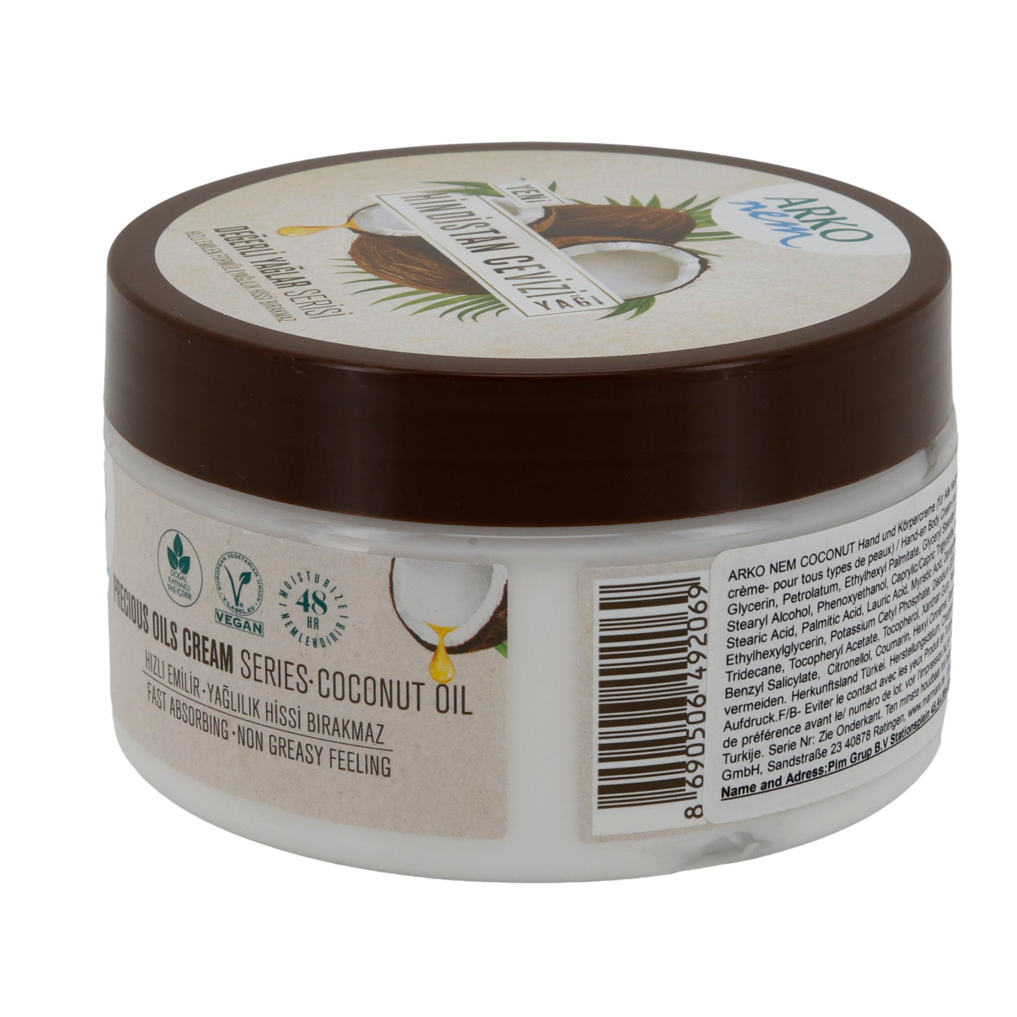 Crème pour les mains et le corps Arko Nem | Huile de coco | 250 ml
