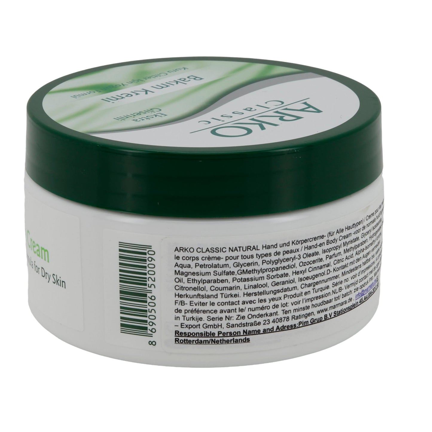 Crema per la cura ARKO Classic | Con glicerina | Per pelli secche | 150 ml