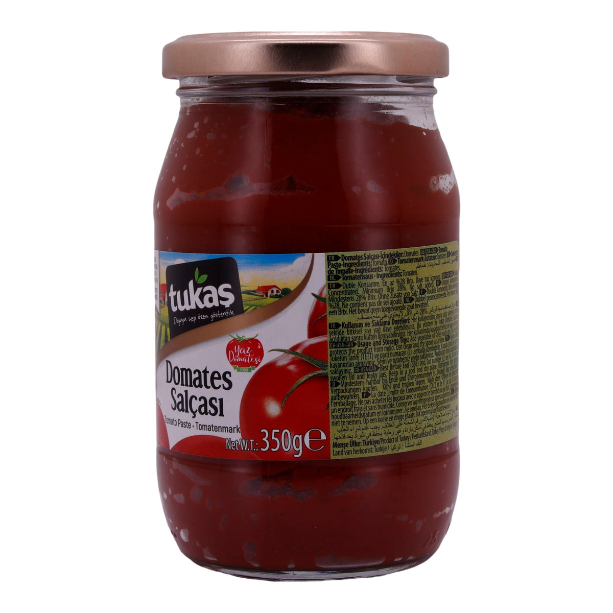 Tomatenmark Tukaş | Doppelt konzentriert | Aus Sommer-Tomaten | 350 g Glas - Taste Your World