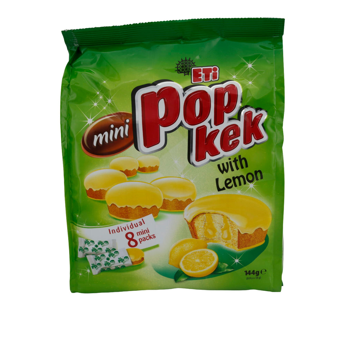 Mini-Kuchen ETI Mini Popkek | Gebäck | mit Zitronengeschmack | 8 x 18 g ETI