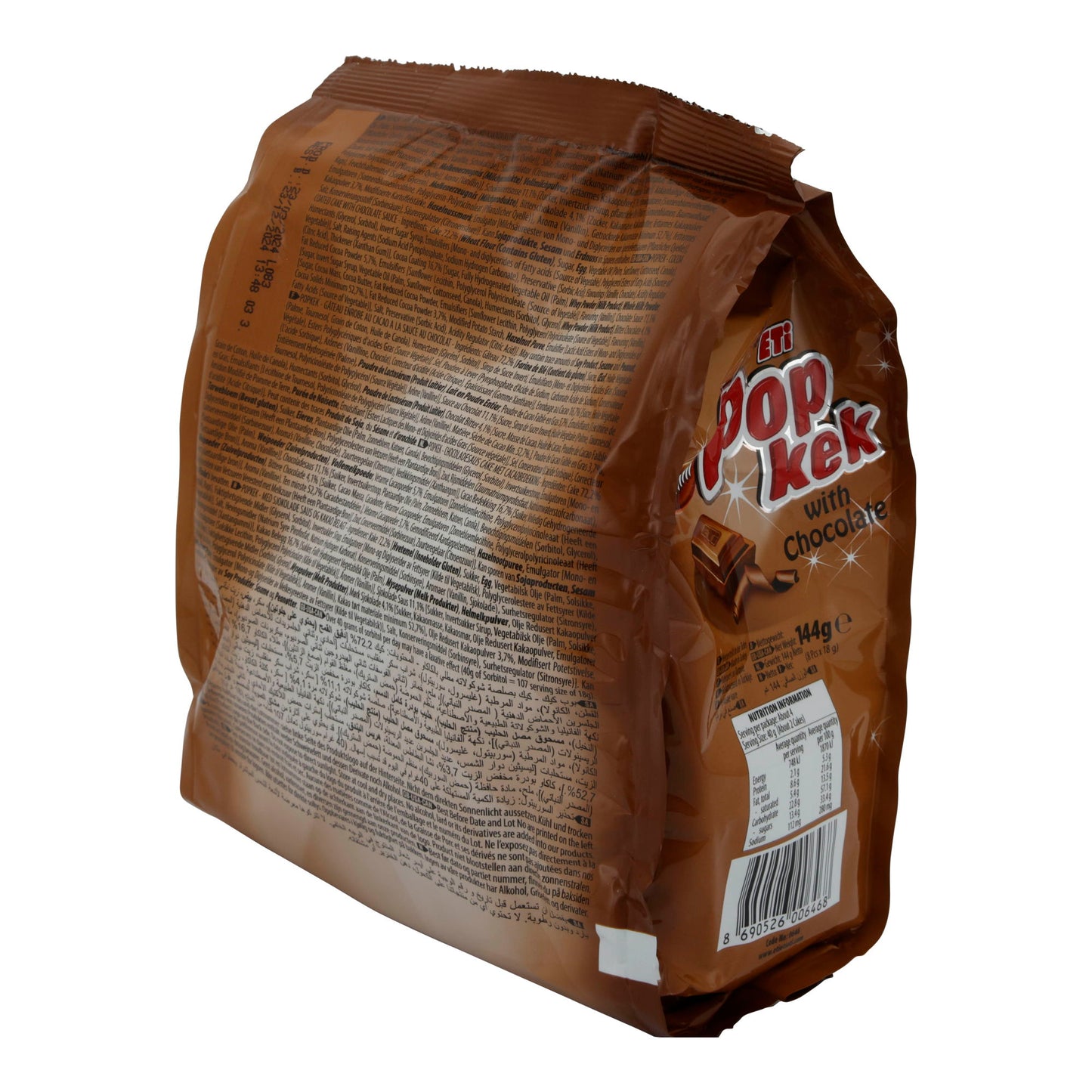 Mini-taart Eti Mini Popkek | Gebak | met chocoladeglazuur | 144 g