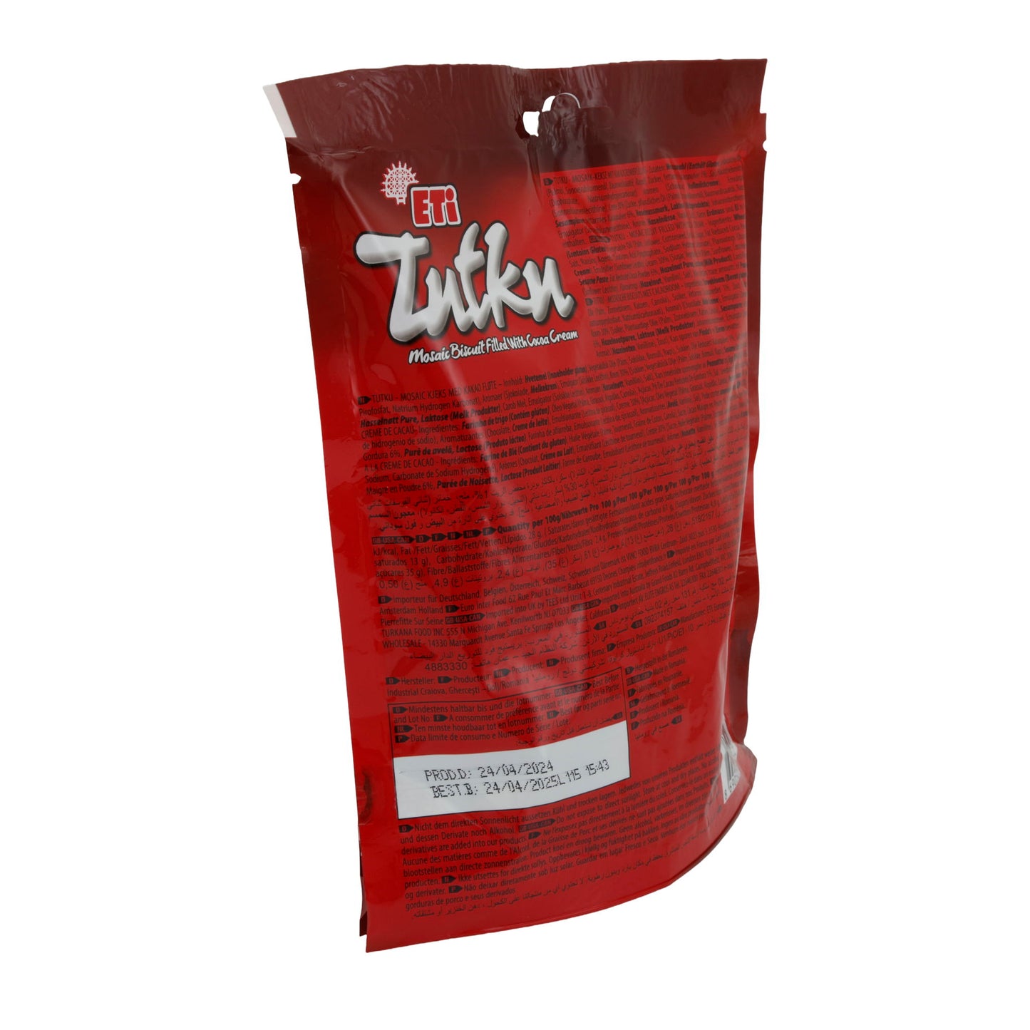 Biscotti ETİ Tutku | Biscotti a mosaico | Con deliziosa crema al cacao | 162 g