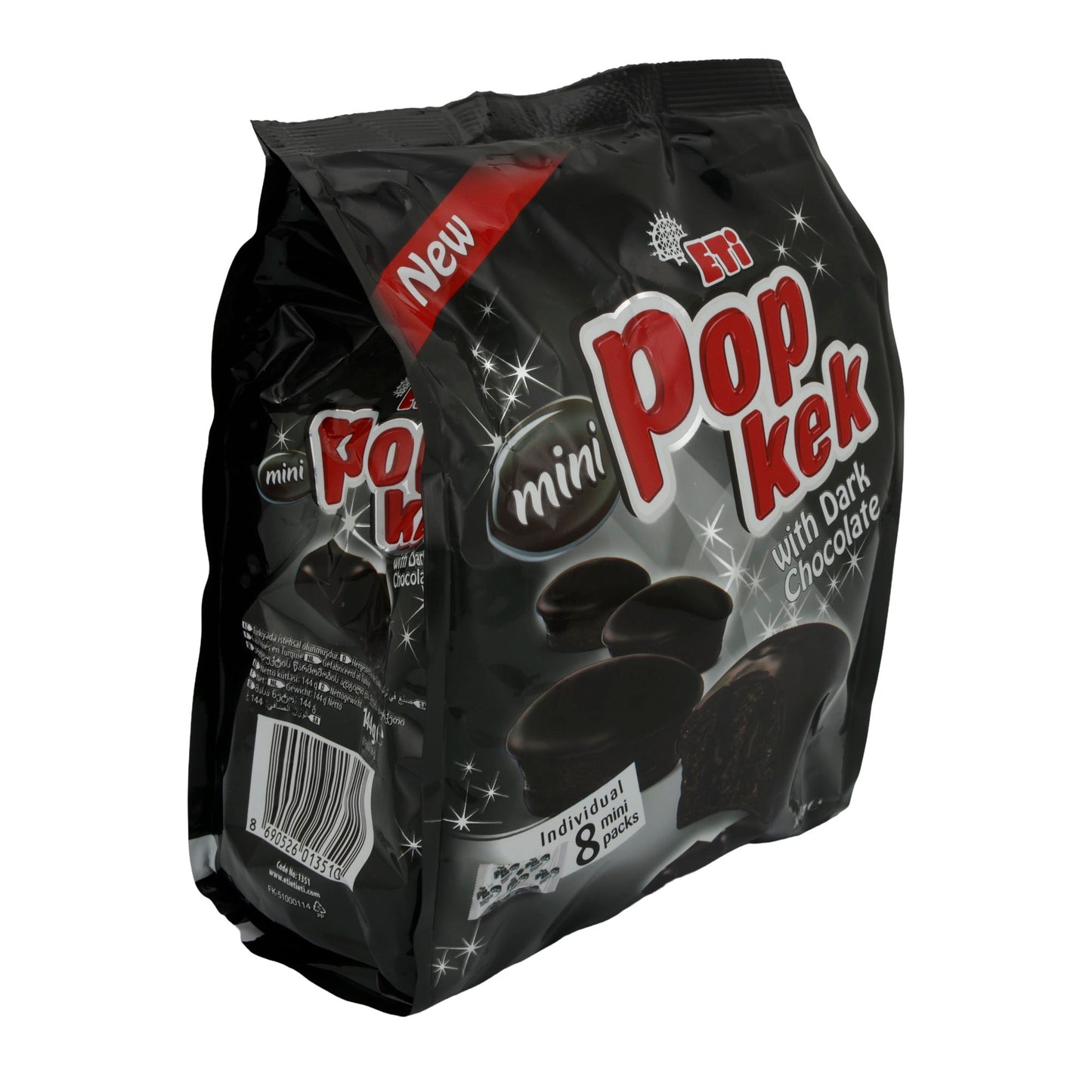 Mini Popkek Eti | Bitter Çikolatalı | Yanınızda götürmek için sulu çikolatalı kek | 144 g