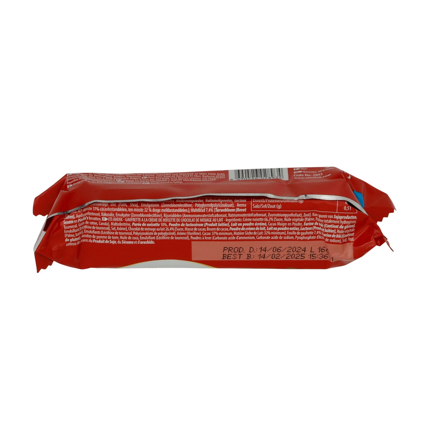 Waffelgebäck Eti Ahenk | Mit Haselnusscreme | Knusprig, schokoladig | 50 g