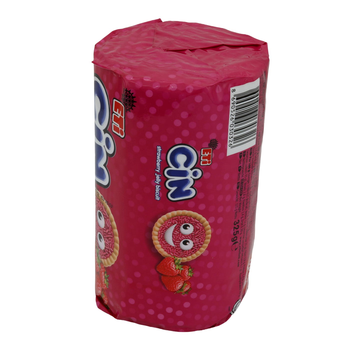 Eti Cin Strawberry Jelly Biscuits | Pastry | with Strawberry Jelly and Sprinkles | 325 g