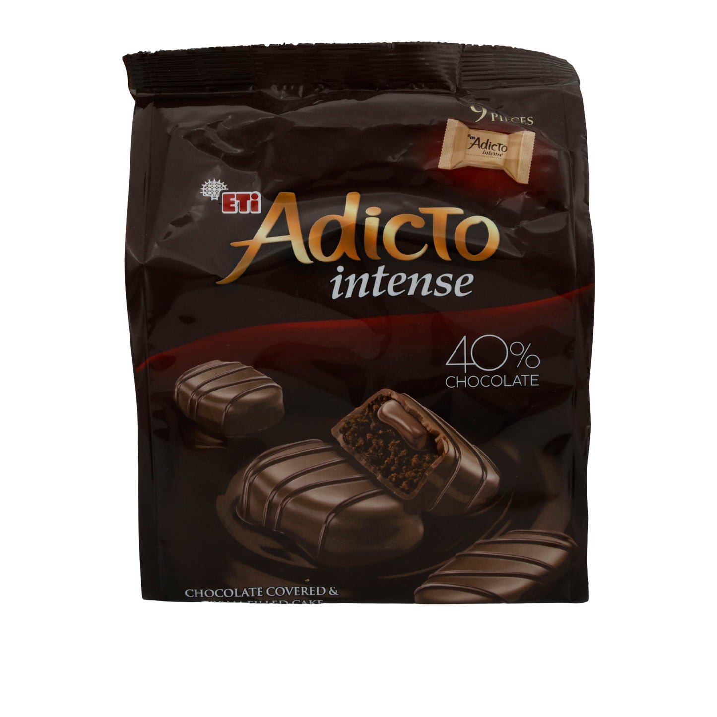 Praline ETİ | Adicto Intense | Lussuoso, 40% cioccolato | 9 pezzi