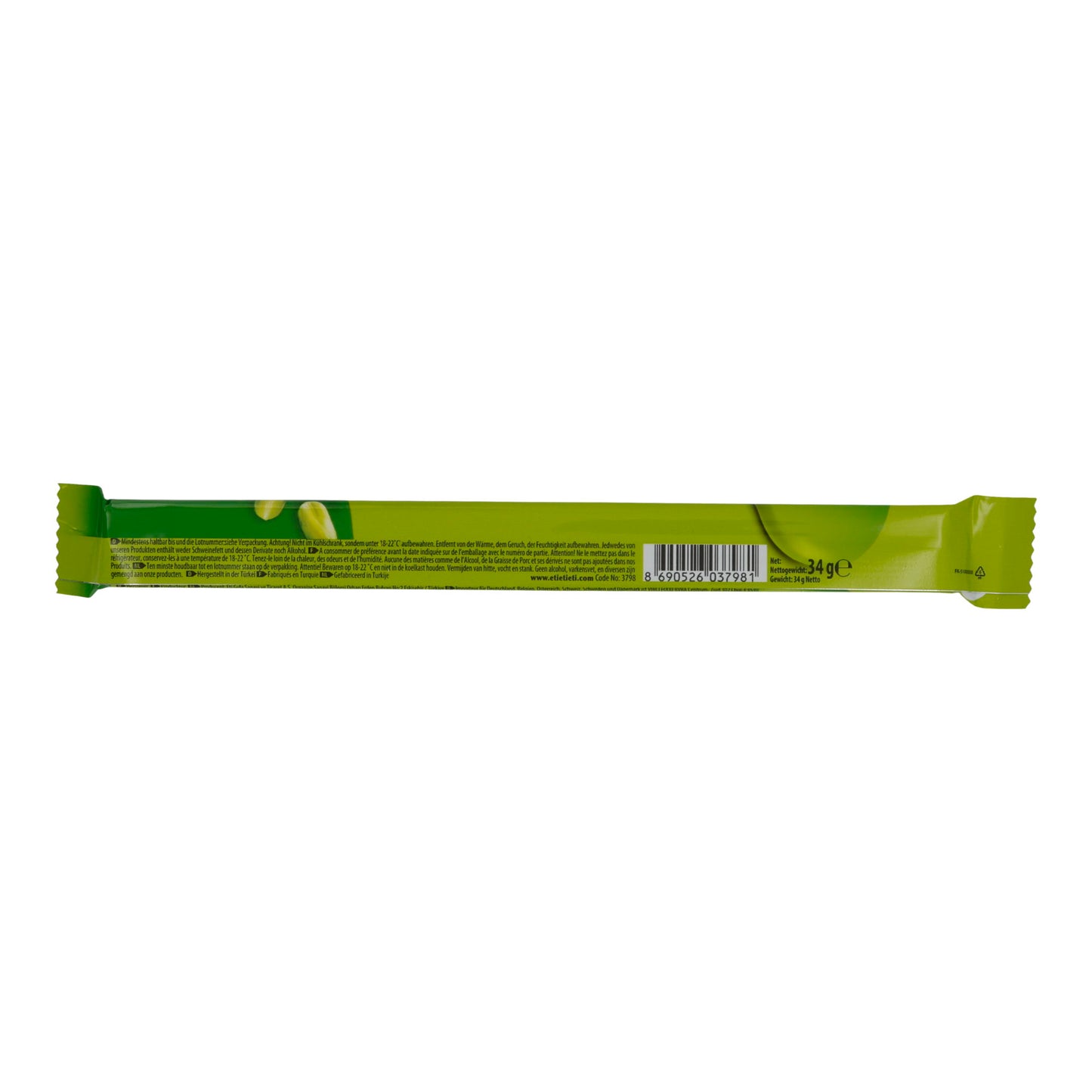 Eti Chocoladereep | Chocoladereep | met pistachenoten | 34 g