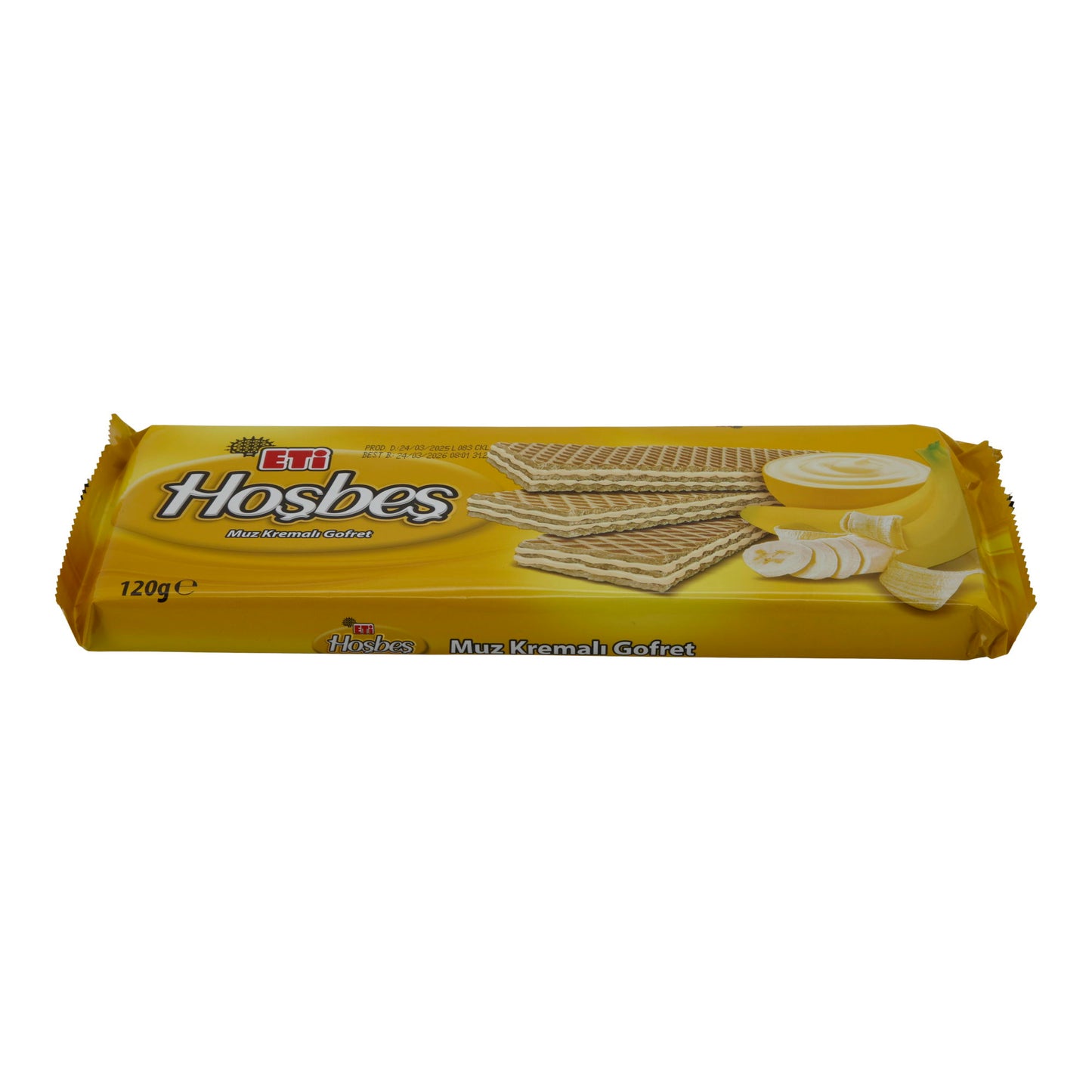 Waffelschnitten Eti Hoşbeş | Gebäck | mit Bananencremefüllung | 120 g