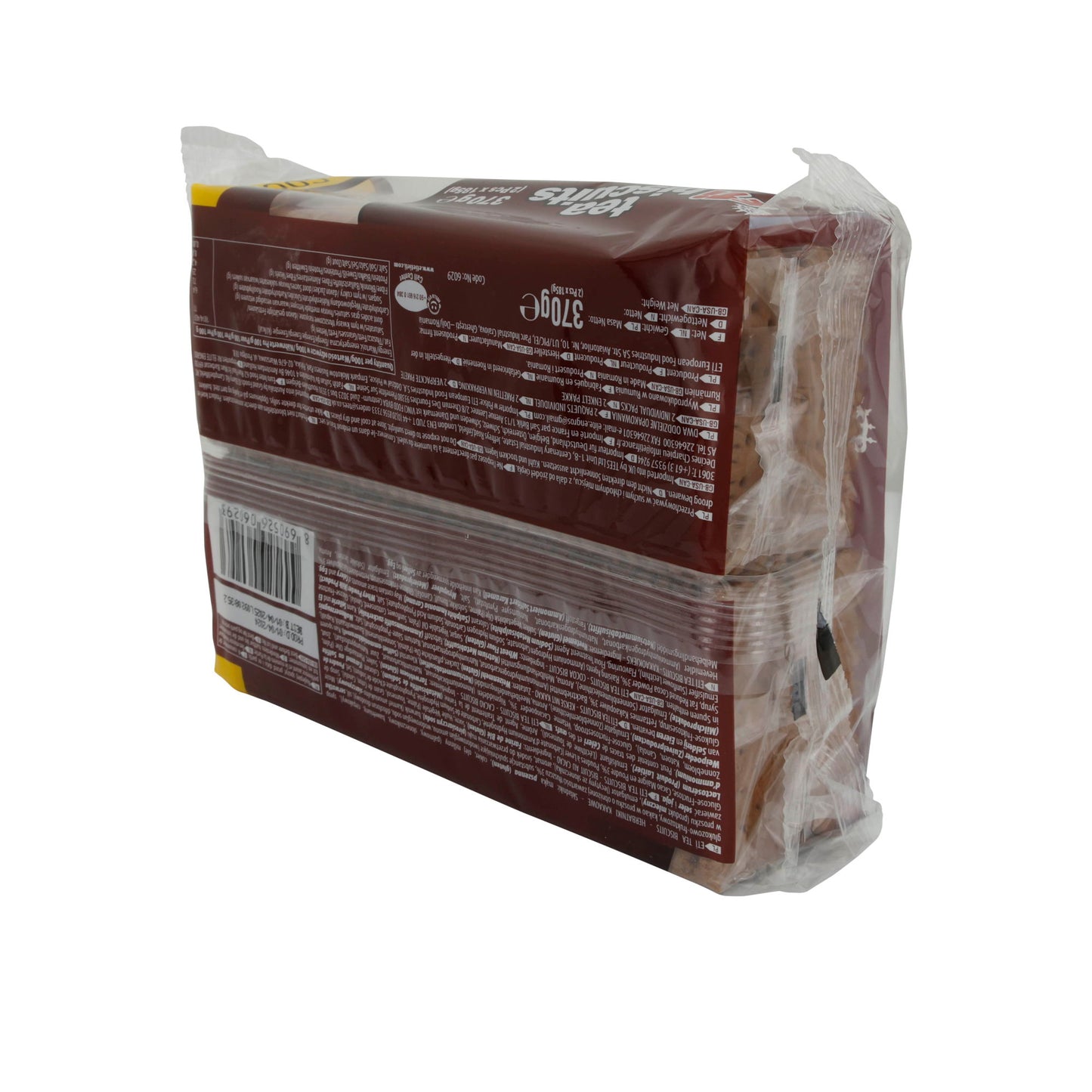 Kakaokoekjes ETi Tea Biscuits Cacao | Gebak | Tarwebloemkoekjes met cacaosmaak in 2-pack | 370 g